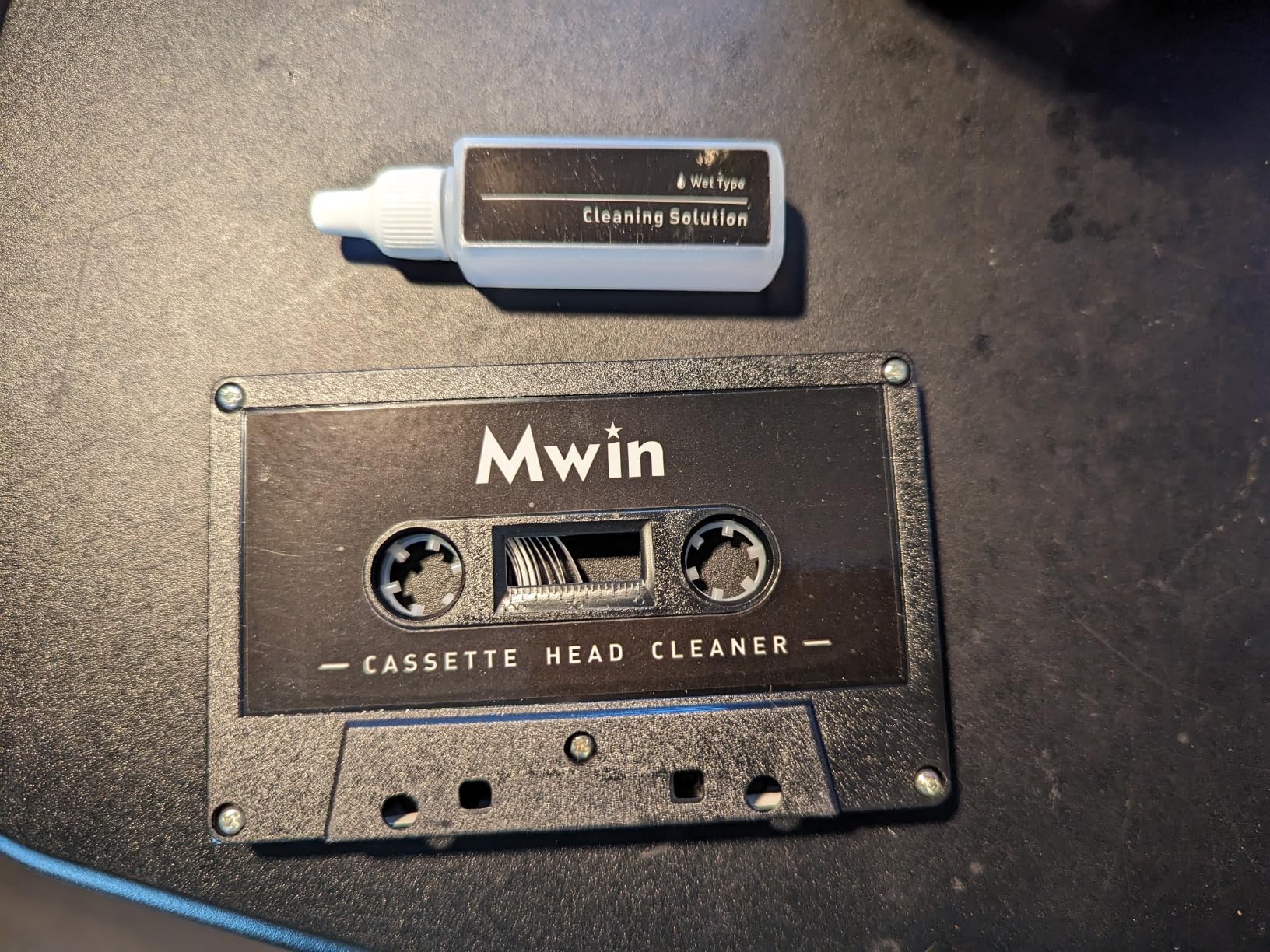 Mwin Audio Cassette Head Cleaner Tape w/ 1 Cleaning Fluids Care Wet Maintenance Kit, Cleaner for Cassette Tape Player/Boombox/Deck/Recorder customer photo 2