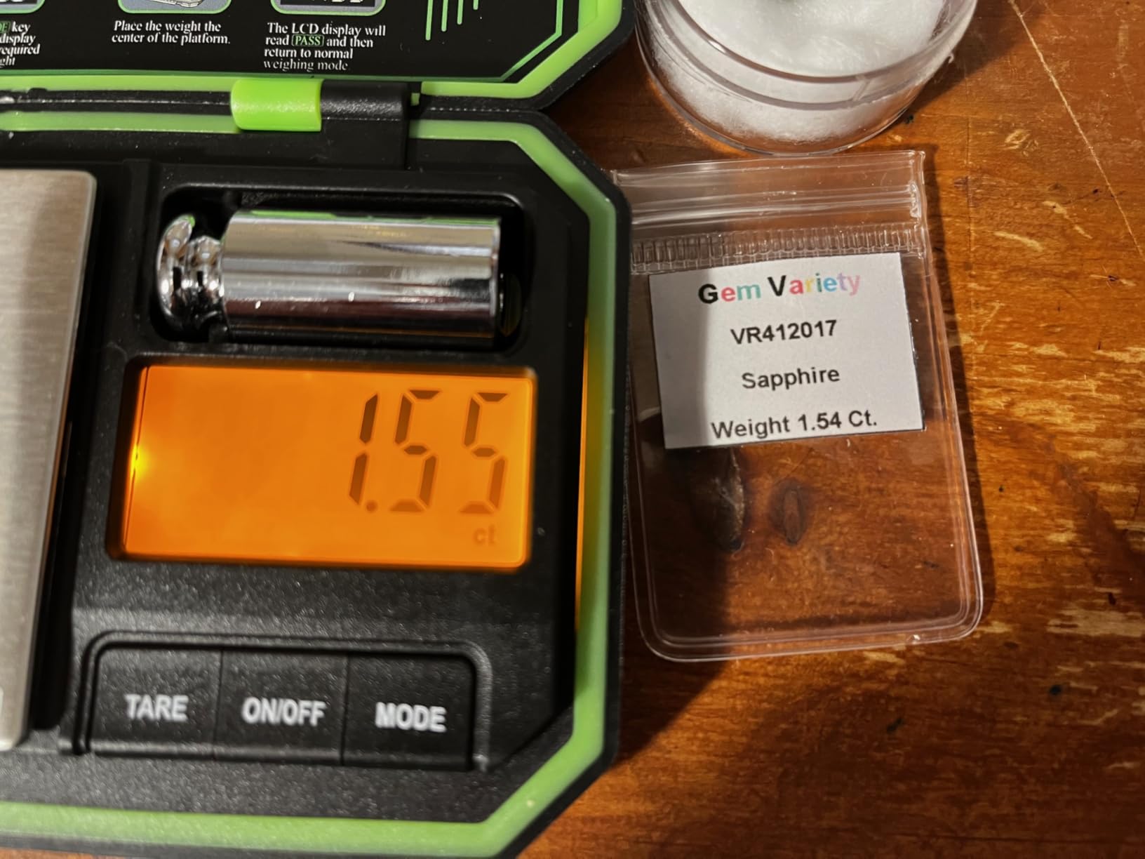 UNIWEIGH Digital Pocket Scale Precision 200g/0.01g, Digital Scale Grams Ounces, Mini Jewelry Scale, Coins Scale with 50g Cal Weights for Gold/Silver/Gems/Food,(Battery Included)-Green customer photo 2