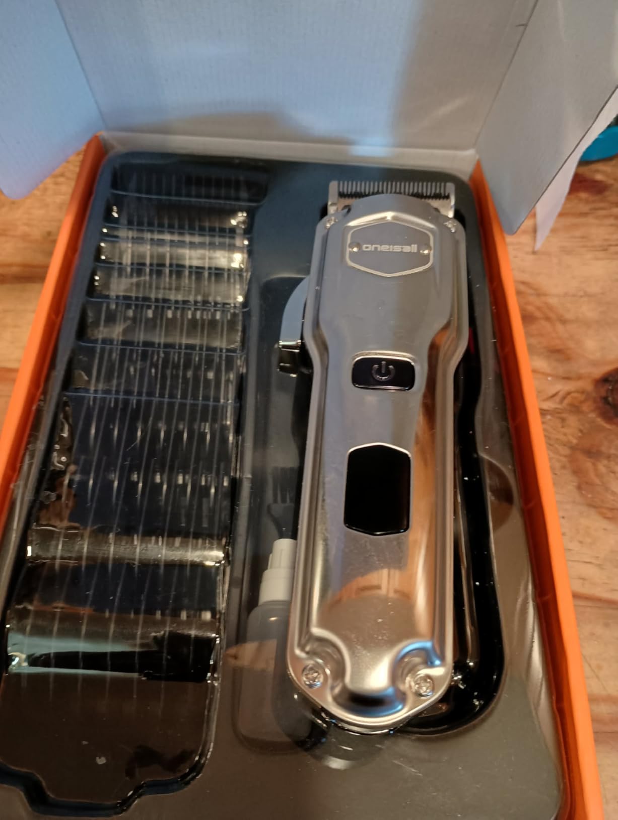 oneisall Dog Clippers for Grooming for Thick Heavy Coats/Low Noise Rechargeable Cordless Pet Shaver with Stainless Steel Blade/Waterproof Dog Shaver for Dogs Pets and Animals (Silver) customer photo 1