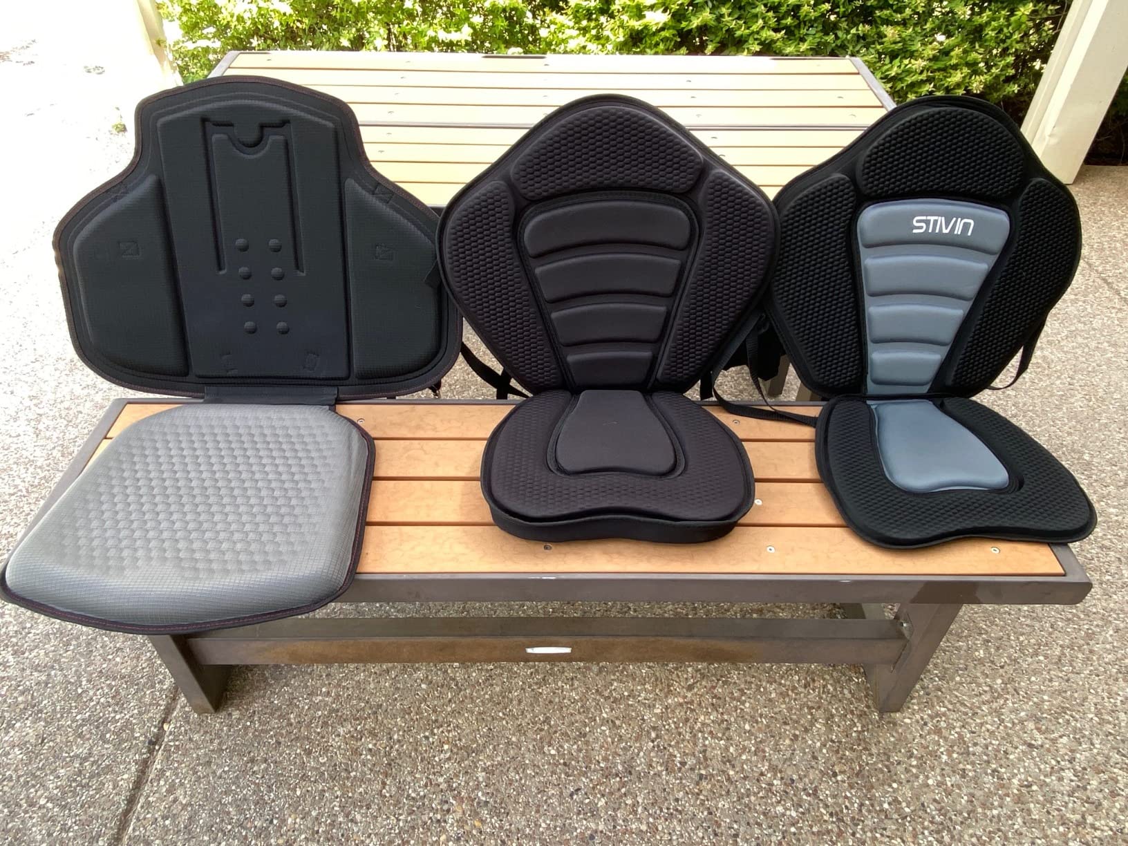 HLOGREE Kayak Seats - 1/2 Pck, Thicken Padded Seat Cushion with Back Support, Canoe & Ocean SUP Compatible customer photo 2