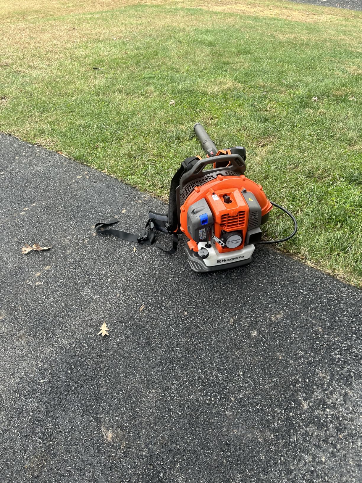 Husqvarna 150BT Gas Leaf Blower, 51-cc 2.16-HP 2-Cycle Backpack Leaf Blower, 765-CFM, 270-MPH, 22-N Powerful Clearing Performance and Ergonomic Harness System, Gifts for Men, 970466901 customer photo 1