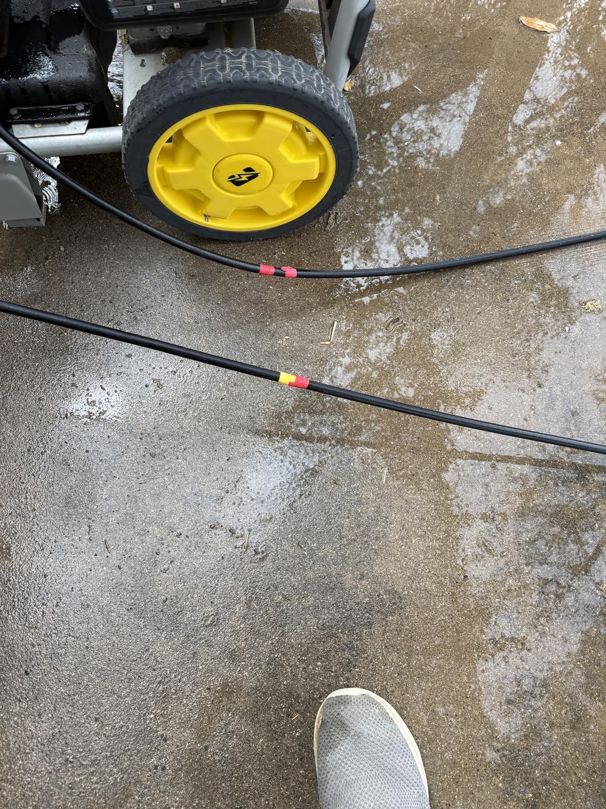 Hourleey Sewer Jetter Kit for Pressure Washer 50FT, Drain Cleaner Hose 1/4 Inch NPT, Orifice 4.0 Button Nose and Rotating Sewer Jetting Nozzle Spanner Tape Pearl Corsage Pin, 4000 PSI customer photo 2