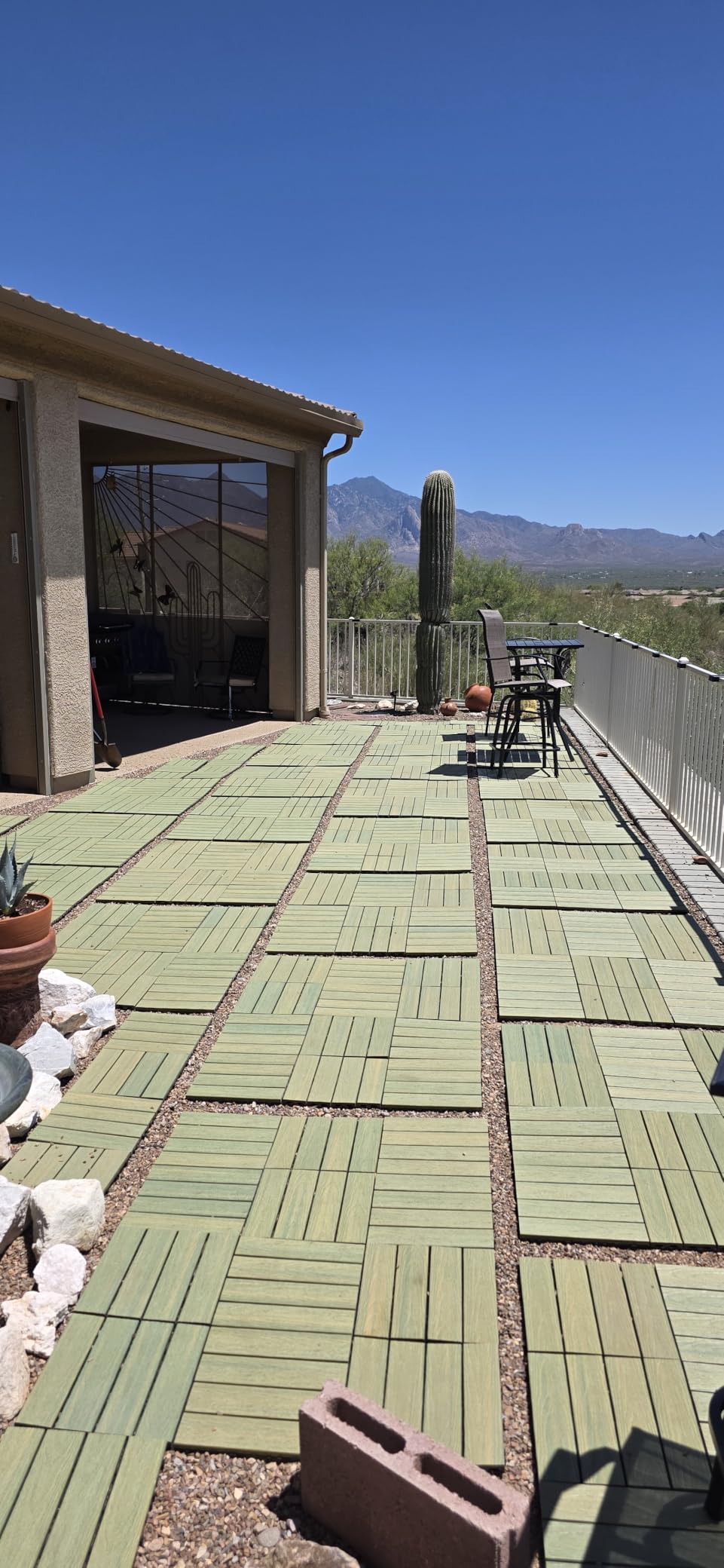 NewTechWood UltraShield Naturale 1 ft. x 1 ft. Quick Deck Outdoor Composite Deck Tile in Grecian Blue (10 sq. ft. Per Box) customer photo 1