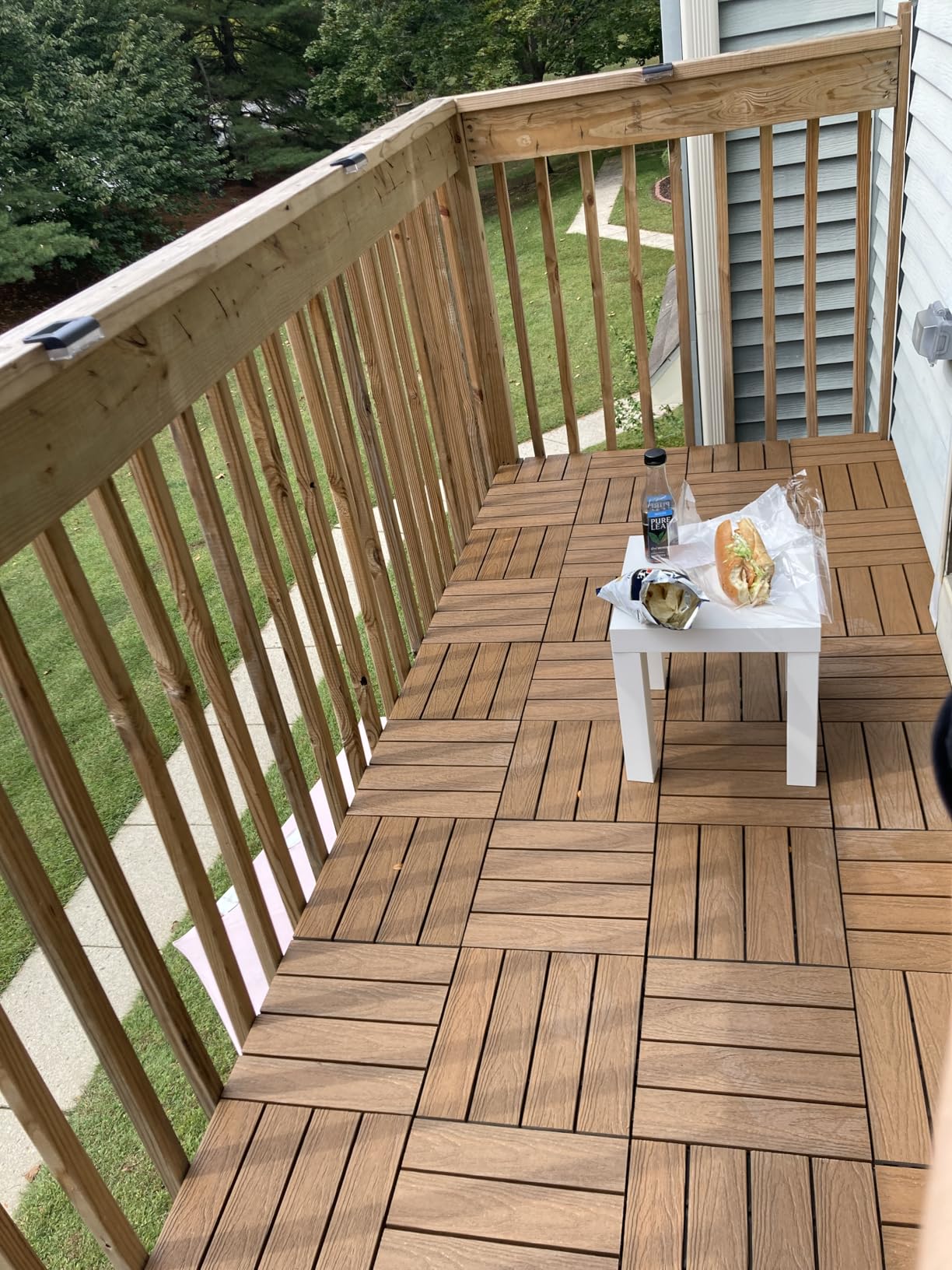NewTechWood UltraShield Naturale 1 ft. x 1 ft. Quick Deck Outdoor Composite Deck Tile in Grecian Blue (10 sq. ft. Per Box) customer photo 2