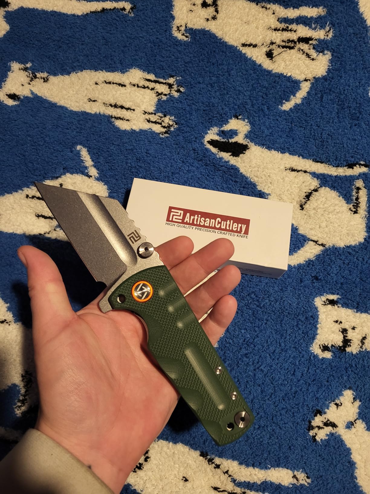ARTISANCUTLERY Tactical Knife Proponent Folding Knife S35VN Steel Blade with Aviation Grade Titanium Alloy Handle Fixed Blade EDC Knife for Hunting, Camping and Outdoor 1820G Silver customer photo 2