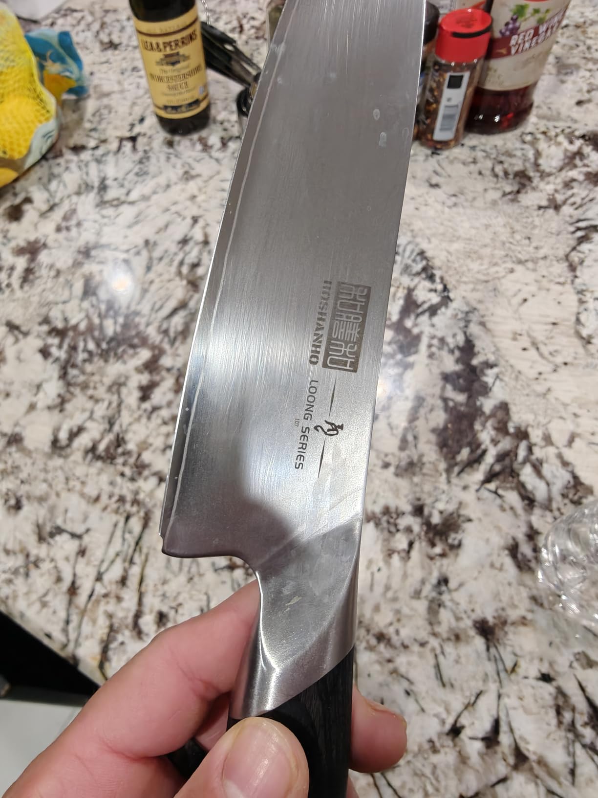 HOSHANHO Kitchen Knife in Japanese High Carbon Steel, Professional High-Class Chef's Knife 8 inch, Non-slip Ultra Sharp Cooking Knives with Ergonomic Handle customer photo 1