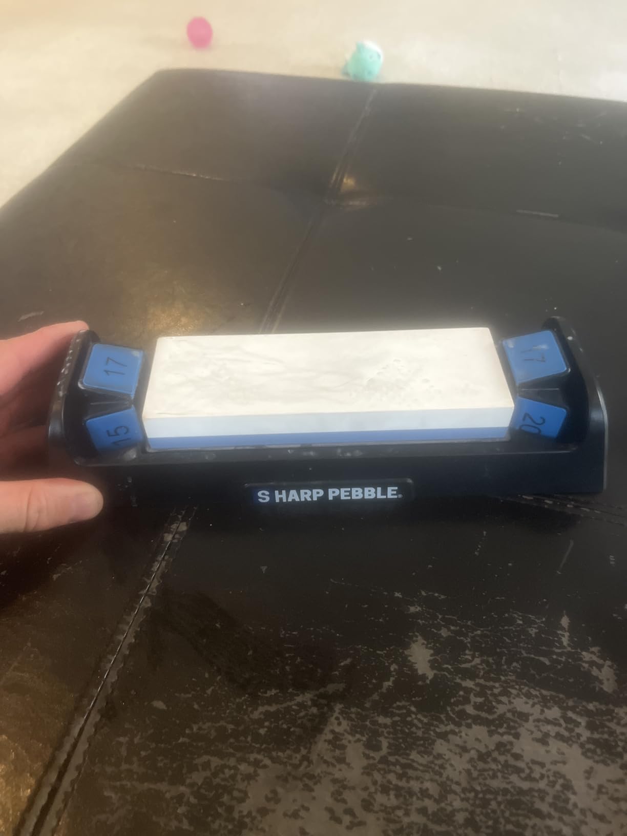 Sharp Pebble Complete Whetstone Knife Sharpening System - 1000/6000 Grit Wet Stone Sharpener Kit with Built-In Angle Guides (15°/17°/20°/22°) - Beginner-Friendly customer photo 2