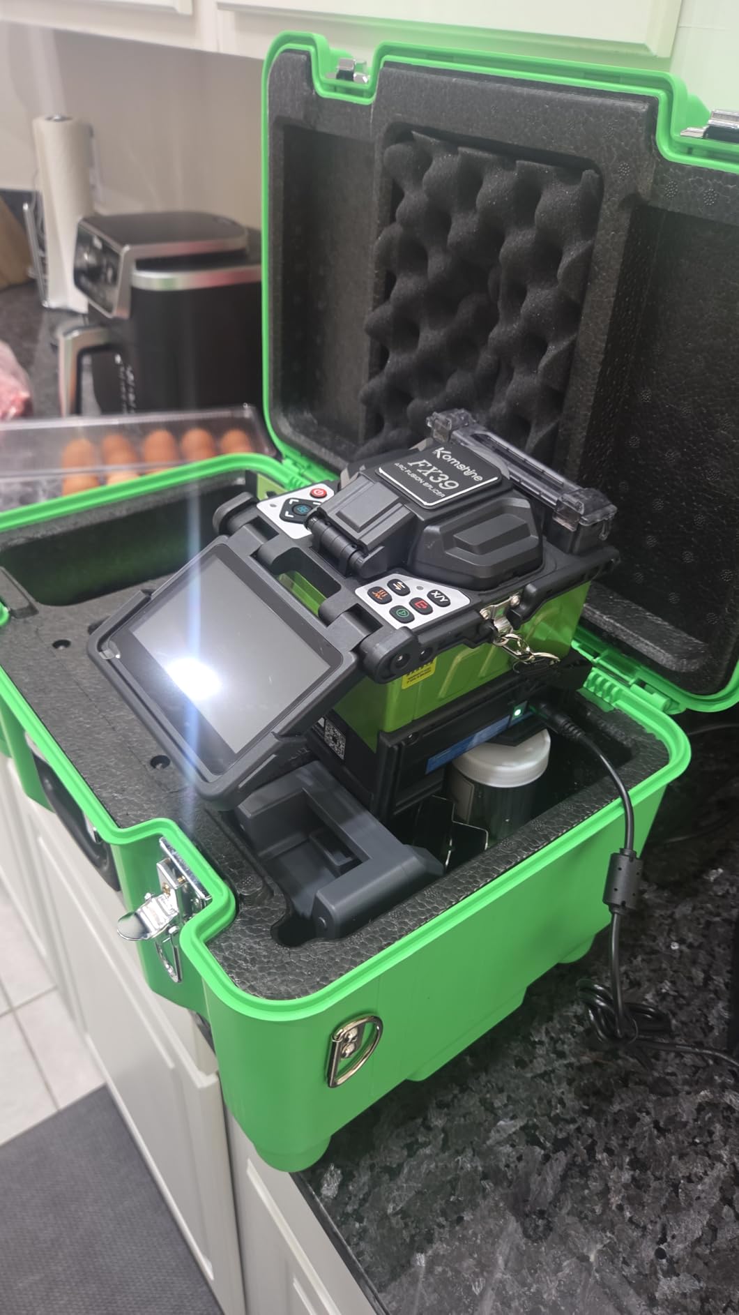 FX39 Fusion Splicer Fiber Optical 6s Fast Splicing, 6 Motors Touch Screen Core Alignment Fiber Splicer with 7800mAh Large Battery Capacity+5000 Electrodes Life+Power Meter -70~+10dB customer photo 1