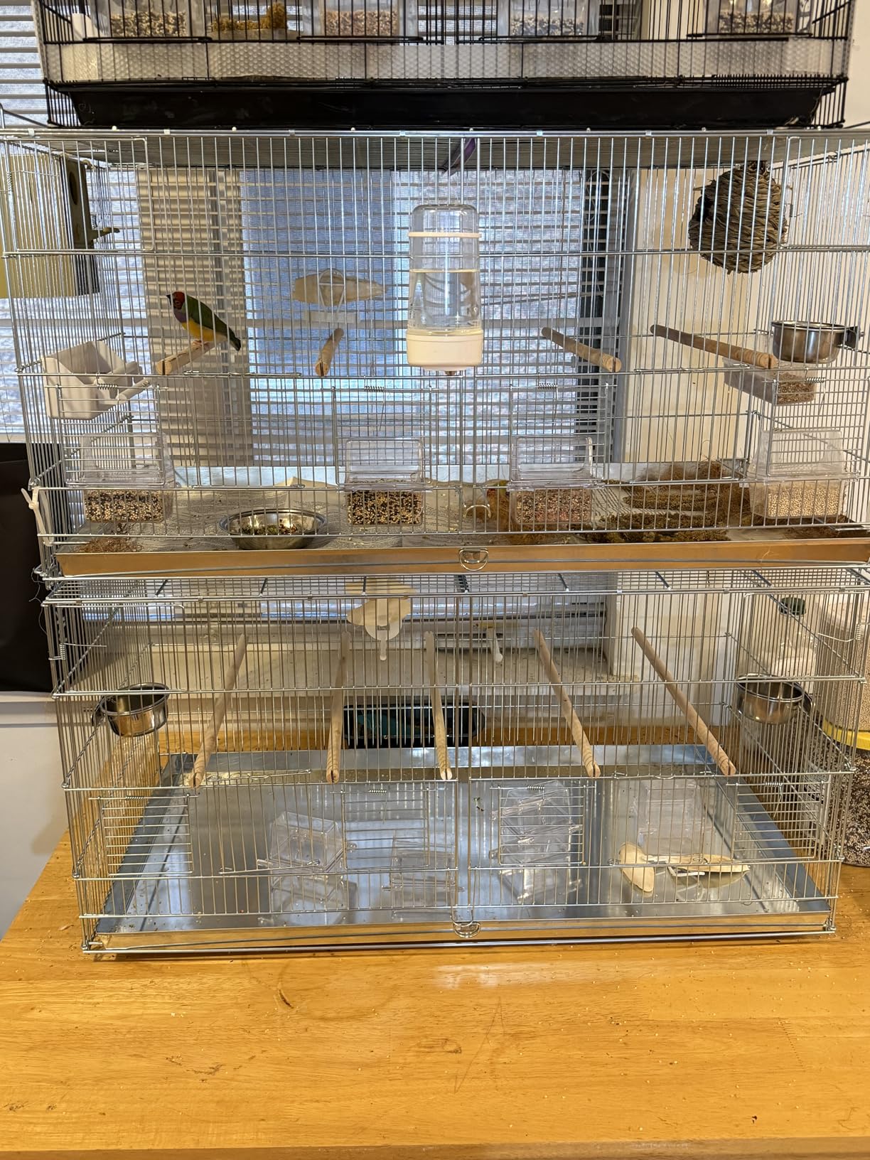 LOT of NO Rust Stainless Galvanized Zinc Plated Stackable Breeder Bird Flight Cage with Removable Center Divider and Breeding Nest Doors 30