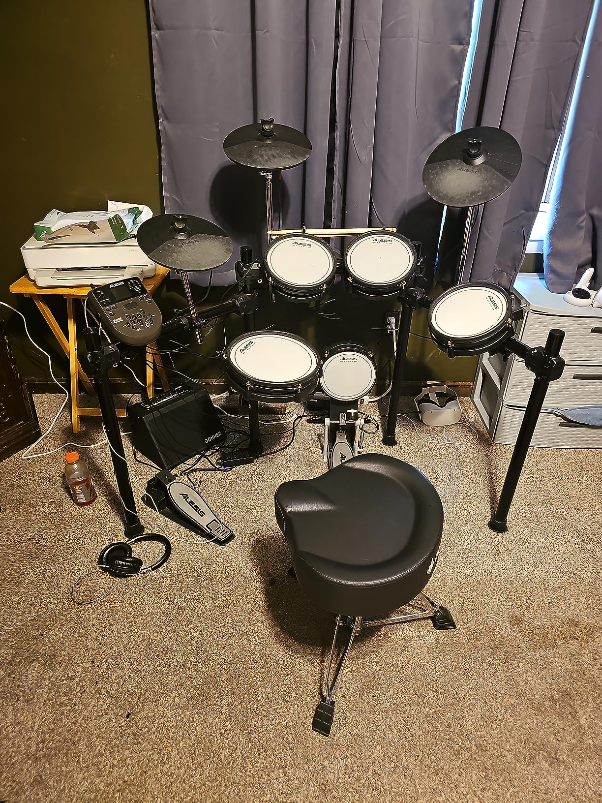 Alesis Drums Command Mesh SE Kit - Electric Drum Set with Quiet Dual-Zone Mesh Pads, USB MIDI Connectivity and 600+ Electronic and Acoustic Drum Sounds customer photo 2