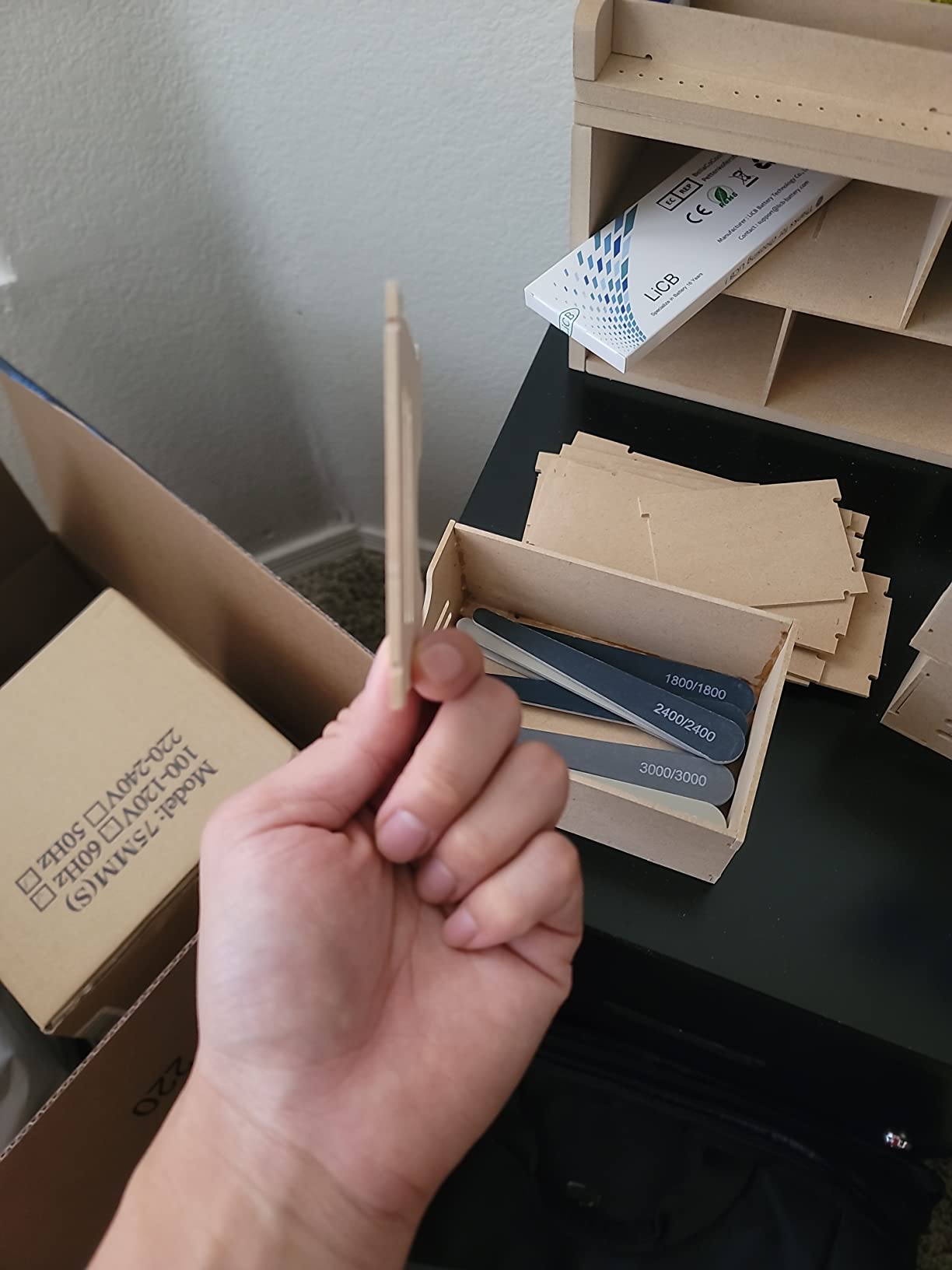 Plastic Model Kit Tool Storage Rack, Drawer Hobby Modeling Tool and Parts Storage, Wooden Paint Organizer with MDF Material, Craft Supplies Storage for Tamiya Gundam Tools, GK2 customer photo 2