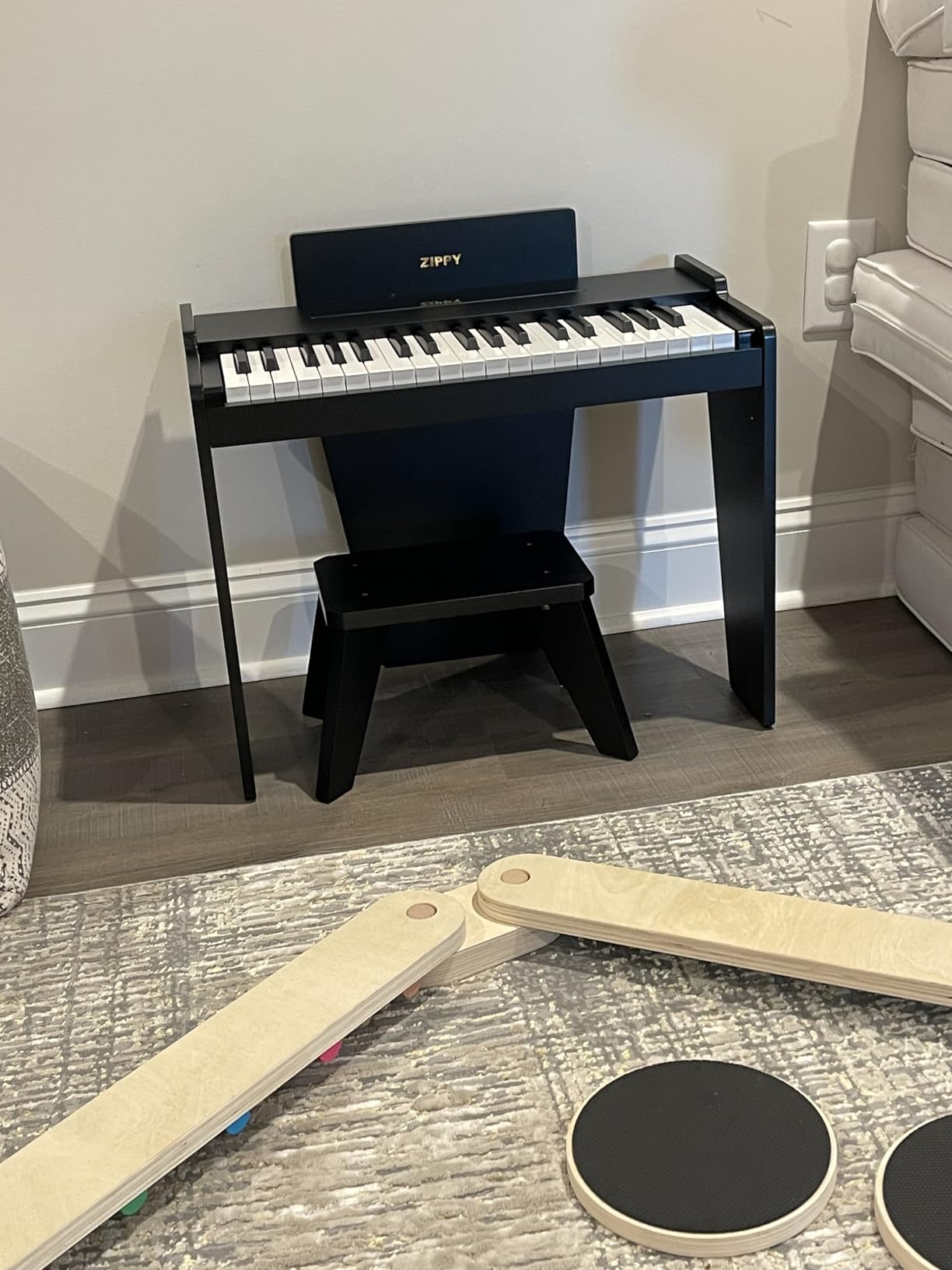 ZIPPY Kids Piano Keyboard, 37 Keys Digital Piano for Kids, Music Educational Instrument Toy, Wood Piano for 3+ Girls and Boys (Walnut Basic) customer photo 1