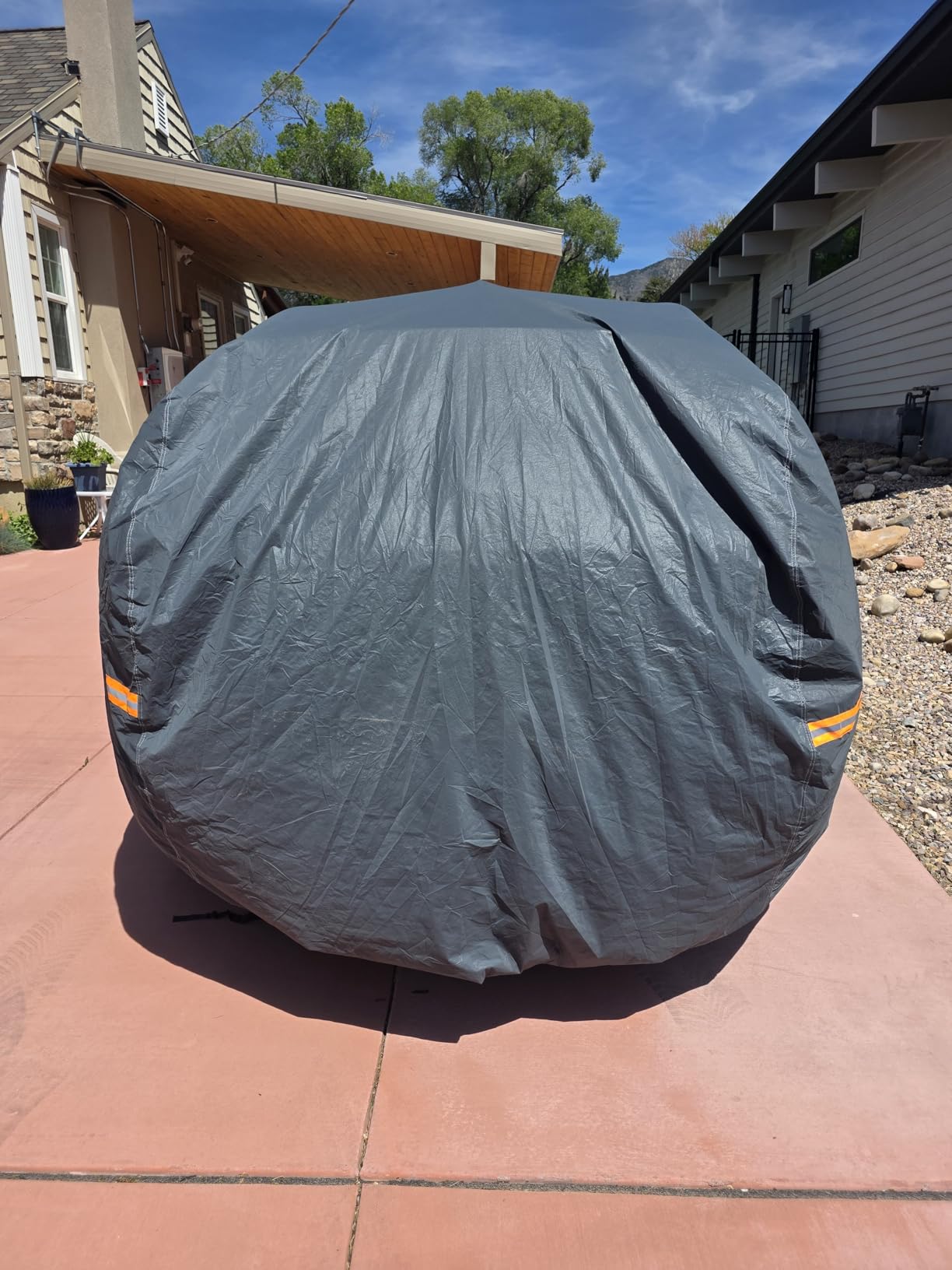 GUNHYI 16 Layers Car Cover Waterproof All Weather, Heavy Duty Outdoor Car Cover Universal Fit Sedan Toyota Camry, Tesla Model 3, Honda Accord, Nissan Altima, Kia K5/Stinger, Hyundai Sonata etc. customer photo 1