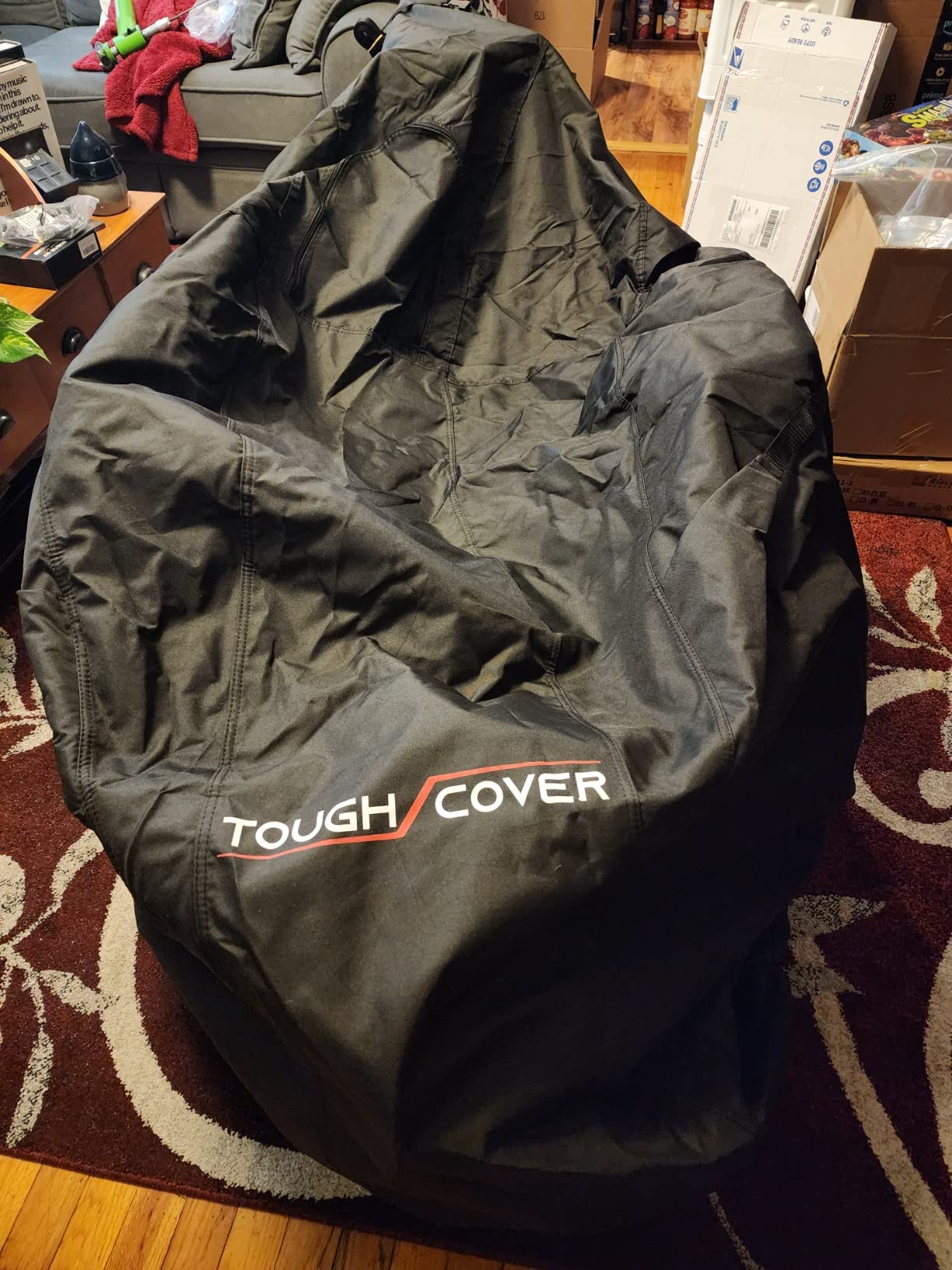 Tough Cover Snowmobile Cover - XL Size - Premium Edition - Snowmachine Sled Accessories - Waterproof and Durable, Fits Polaris, Ski-Doo, Yamaha, Arctic Cat - Trailerable - Black customer photo 2