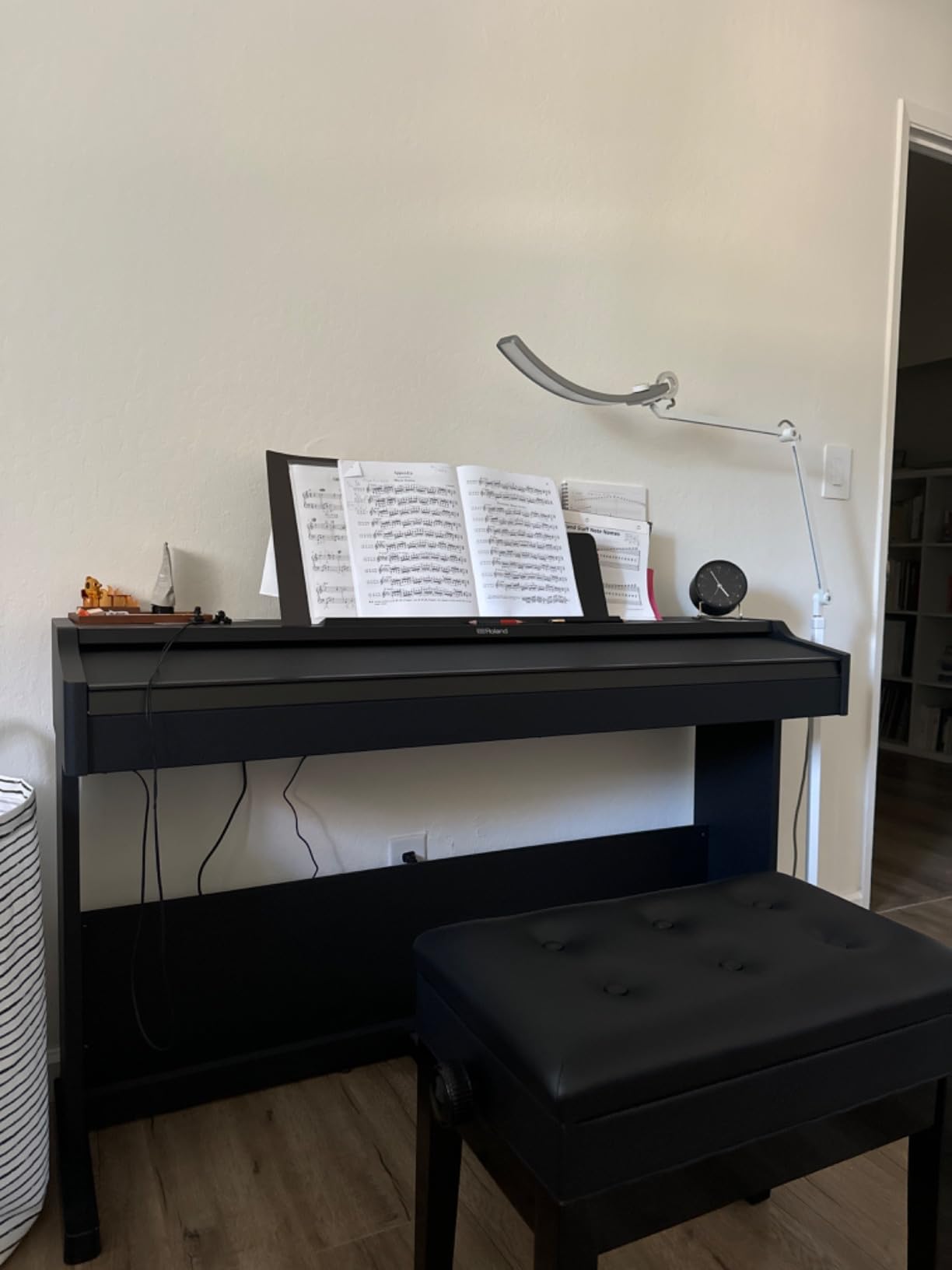 Roland RP107 Digital Piano | Compact and Affordable Home Piano with Traditional Upright Styling | Perfect for Beginners | Class-Leading Sound and Playability | Onboard Bluetooth and More customer photo 1