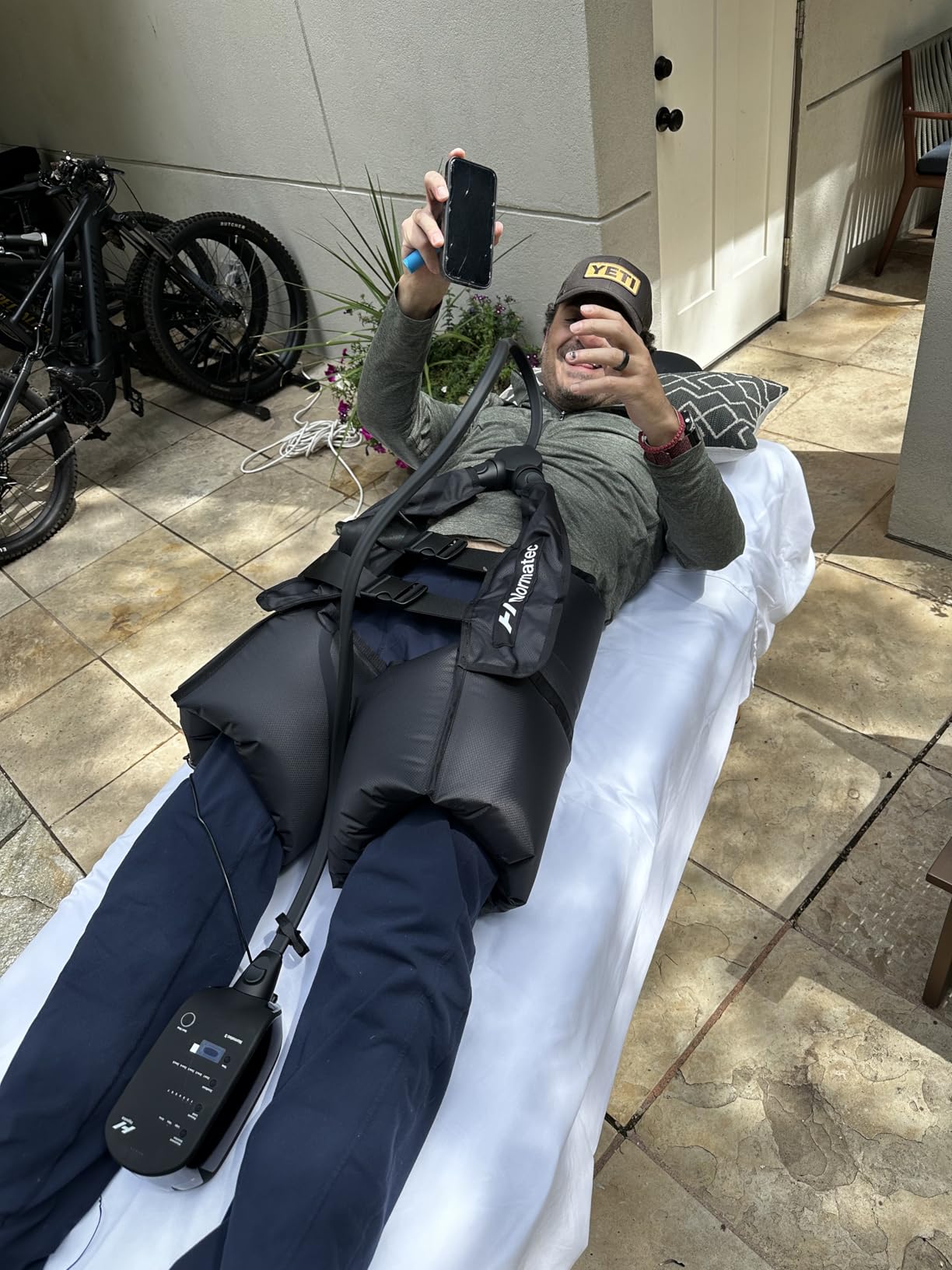 Normatec 3 - Recovery System with Patented Dynamic Compression Massage Technology (Normatec 3 Lower Body - Standard Size Legs + Hips) customer photo 2
