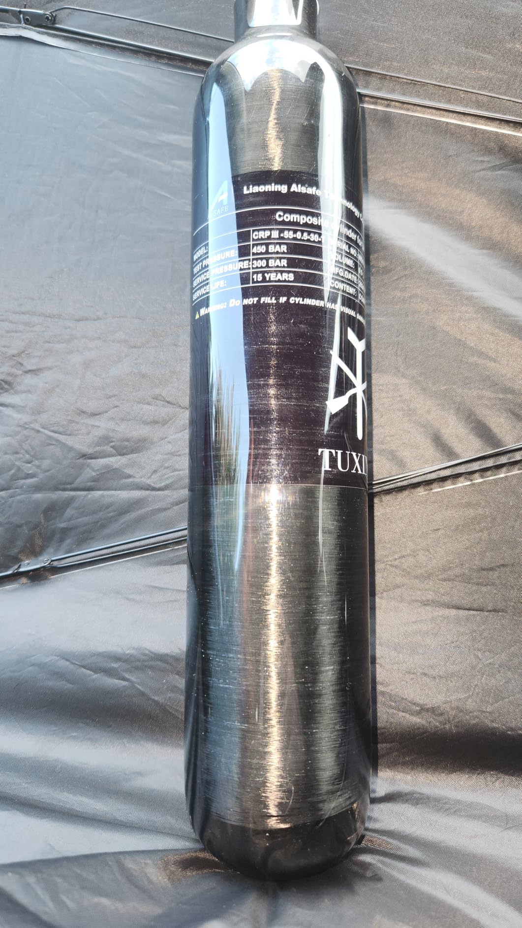 TUXING 4500Psi Pcp Air Tank 0.5L 31Cu in 500cc Carbon Fiber HPA Tank, Gas Cylinder, Paintball Hunting for PCP Air Rifle Gun Daystate and FX Thread M18 * 1.5 customer photo 1