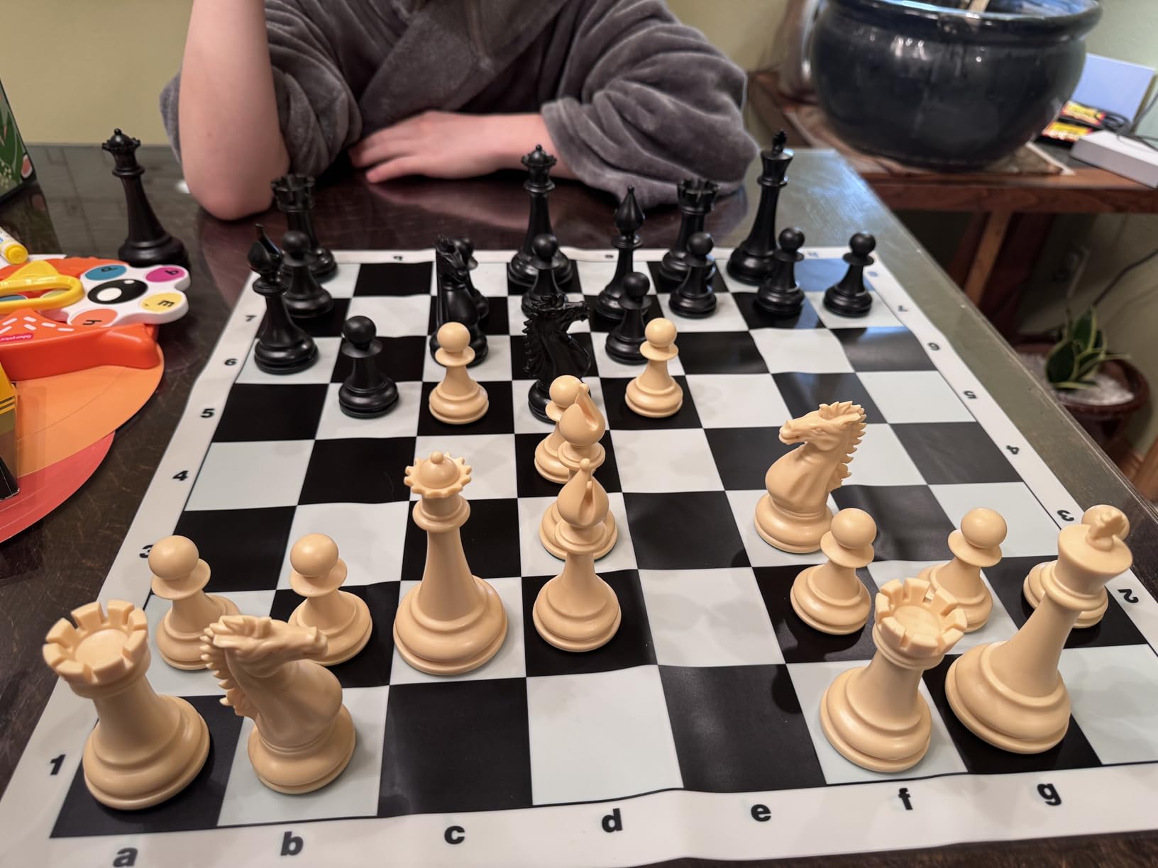 Best Chess Set Ever 4X Tournament Modern Chess Set with Weighted Staunton Pieces, 20x20 Double-Sided Silicone Board, Strategy Guide and Storage Bags for Adults & Kids customer photo 1