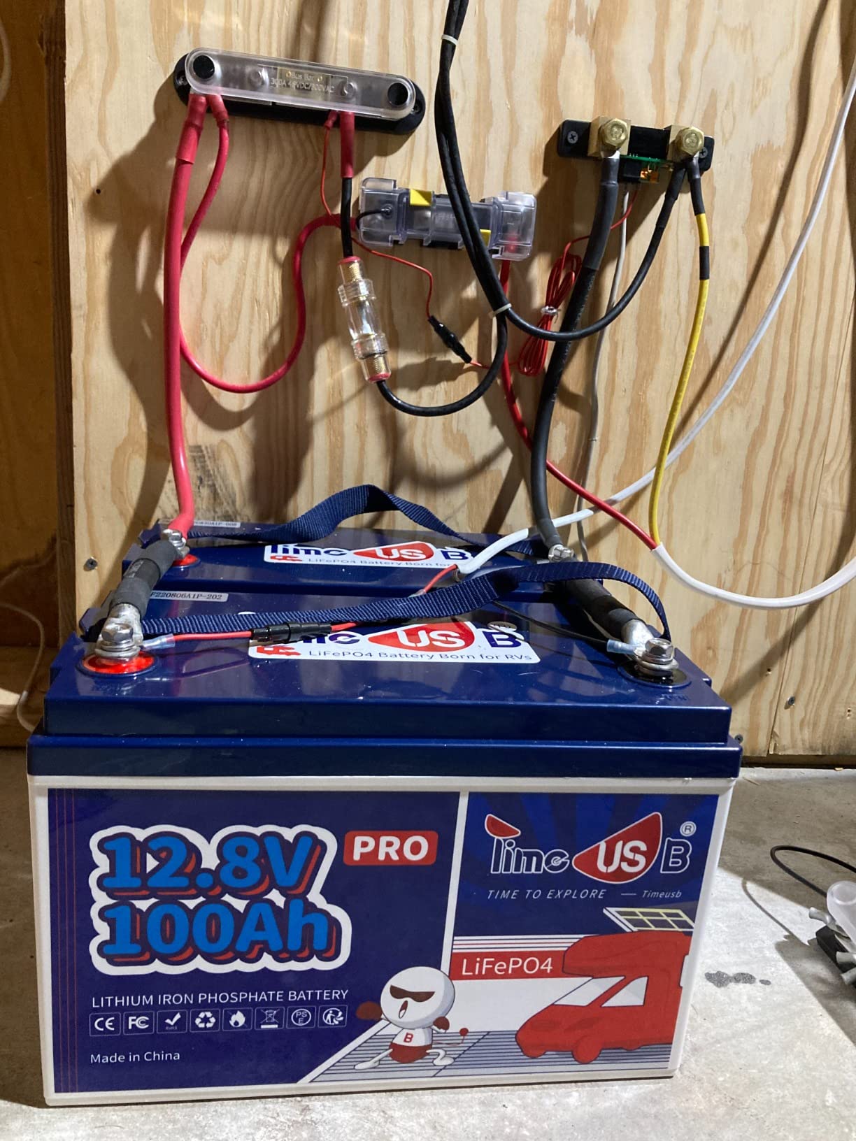 Timeusb 12V 100Ah LiFePO4 Battery, Group31 Lithium Battery Built-in 100A BMS,15000+ Deep Cycles Lithium Iron Phosphate Batteries for Travel Trailer, Motorhome, Trolling Motor, Solar customer photo 1