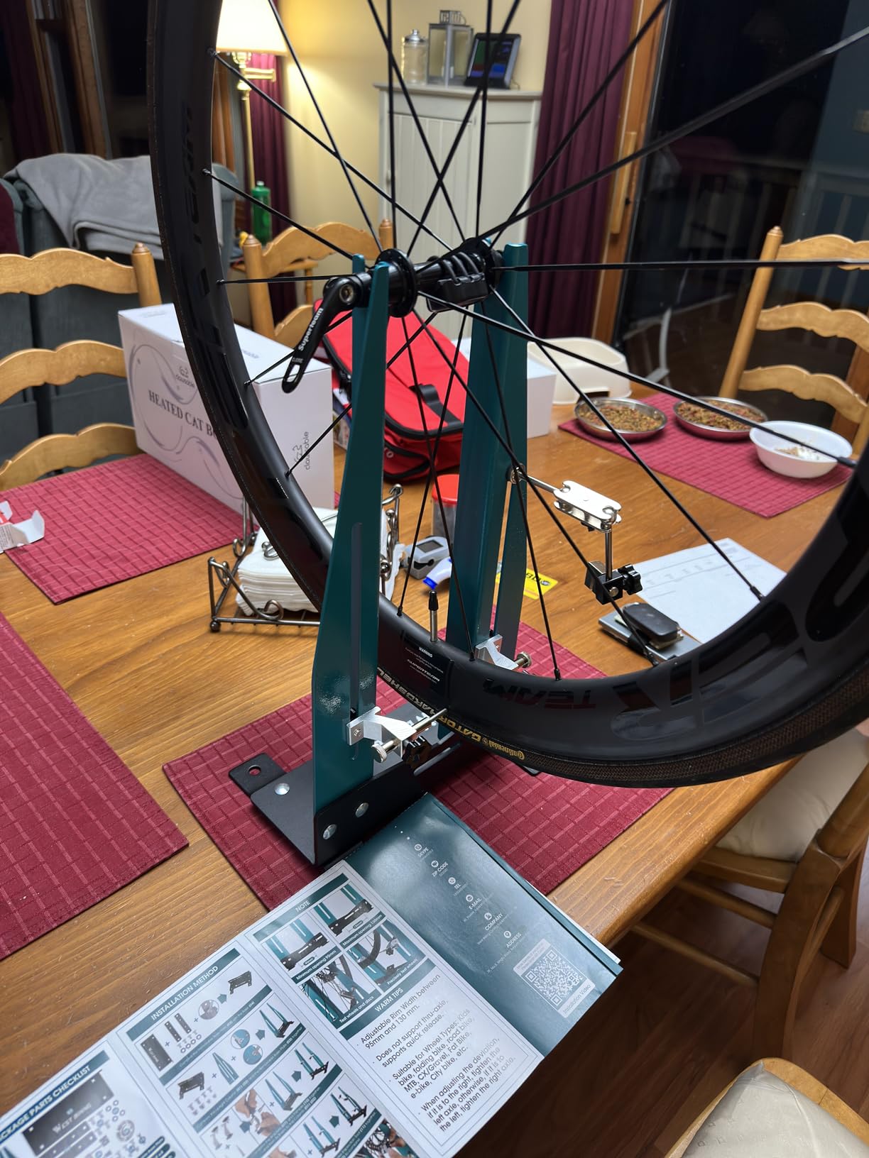 Wheel Truing Stand - Professional Bicycle Wheel Maintenance with Spoke Wrench, Fits MTB & Road customer photo 1