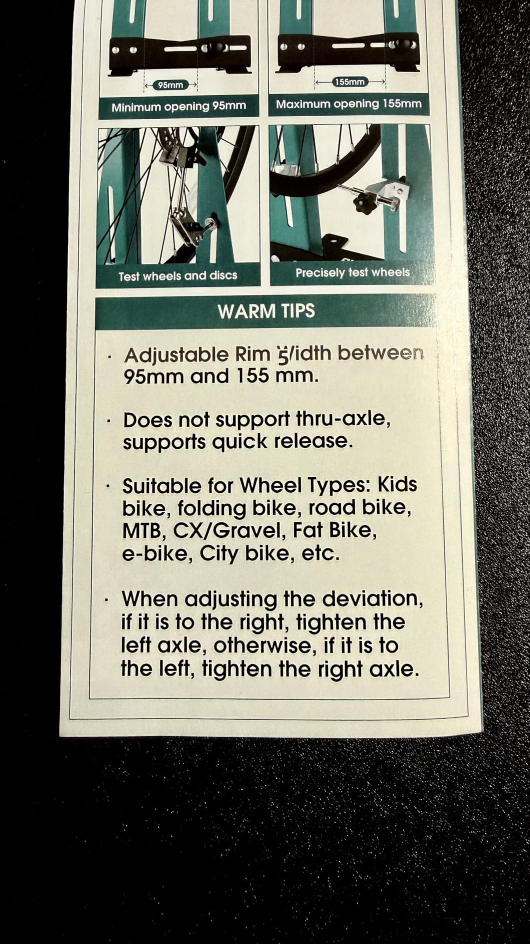 Mimoke Bicycle Wheel Truing Stand for 16-29 Inch Wheels (Width 90-150mm) Calibration Stand customer photo 1