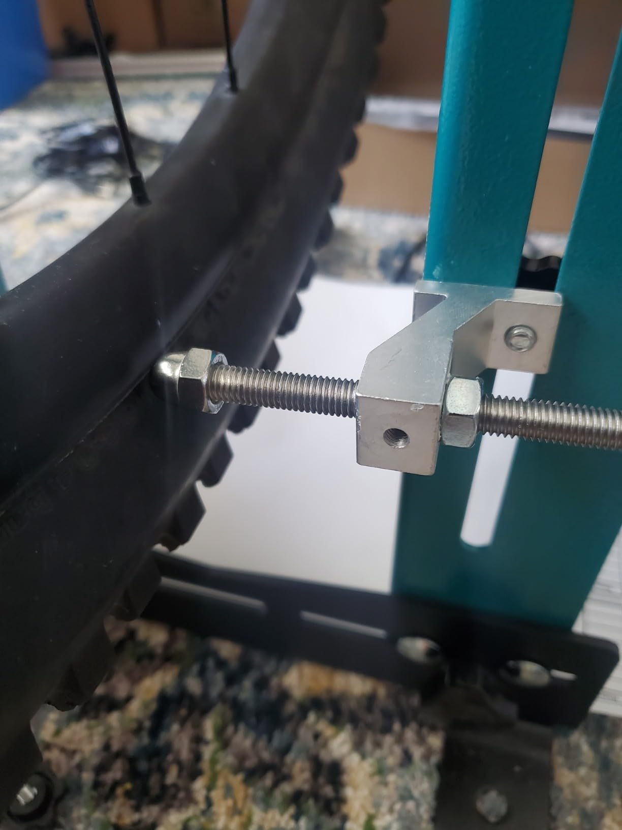Mimoke Bicycle Wheel Truing Stand for 16-29 Inch Wheels (Width 90-150mm) Calibration Stand customer photo 2