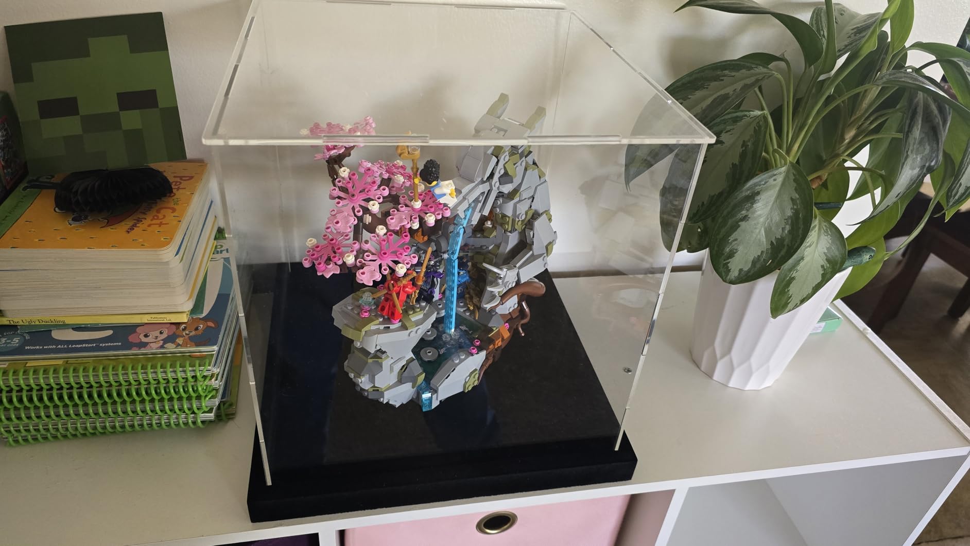 Clear Acrylic Display Case with Matt Black Base and Lid, Dust-Proof Acrylic Showcase, Cube Counter-Tops Box for Large Collectibles (12x8x8 inch) customer photo 2