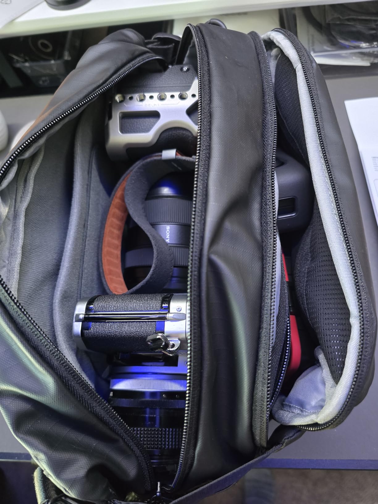 TARION Compact Camera Messenger Bag - 4L Small DSLR Crossbody Sling Case with Tripod Straps Waterproof Raincover for Street Photography - TSB-S customer photo 2
