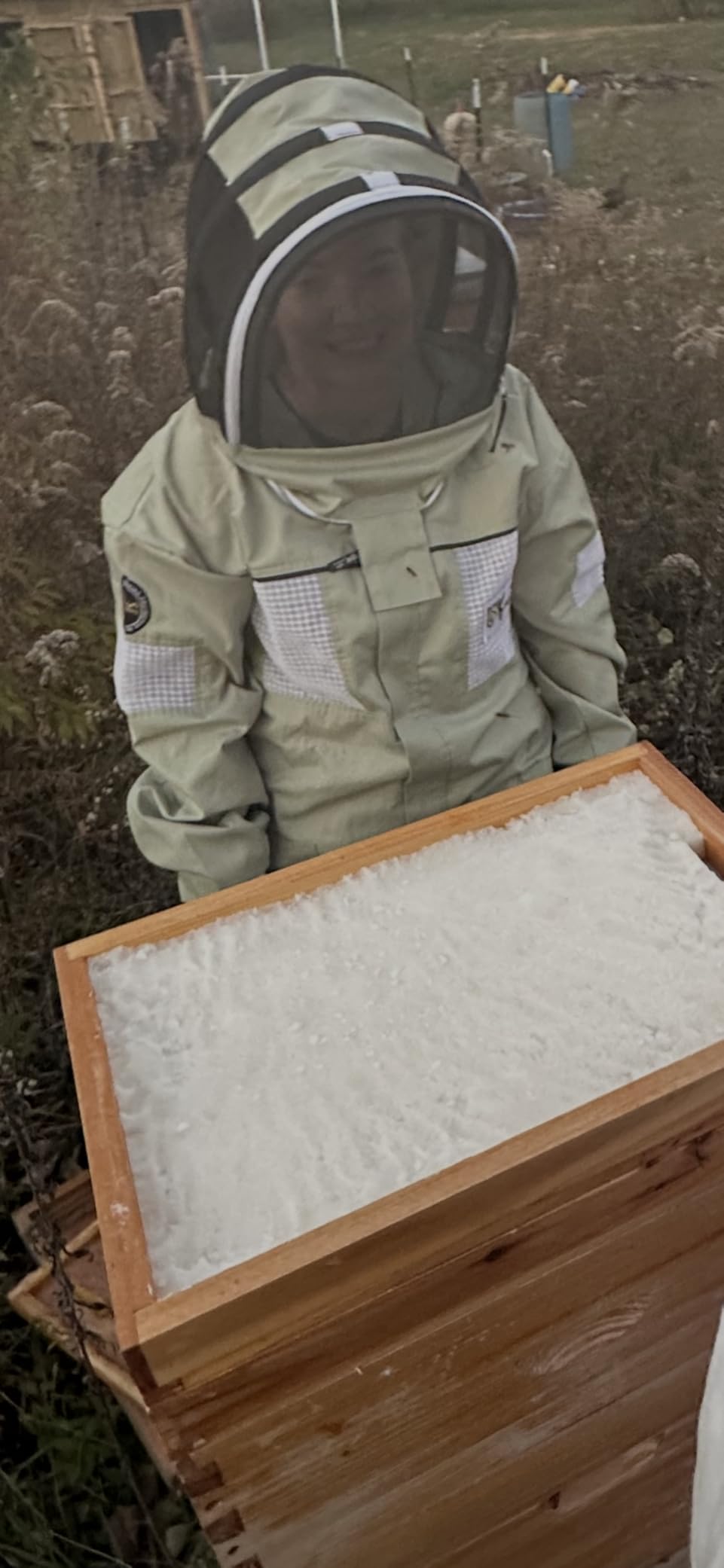 Ultra-Ventilated Polycotton Beekeeping Suit for Men & Women with Gloves & Two Beekeeping Veils - Professional & Beginner Apiarist Suit (2XL) customer photo 1