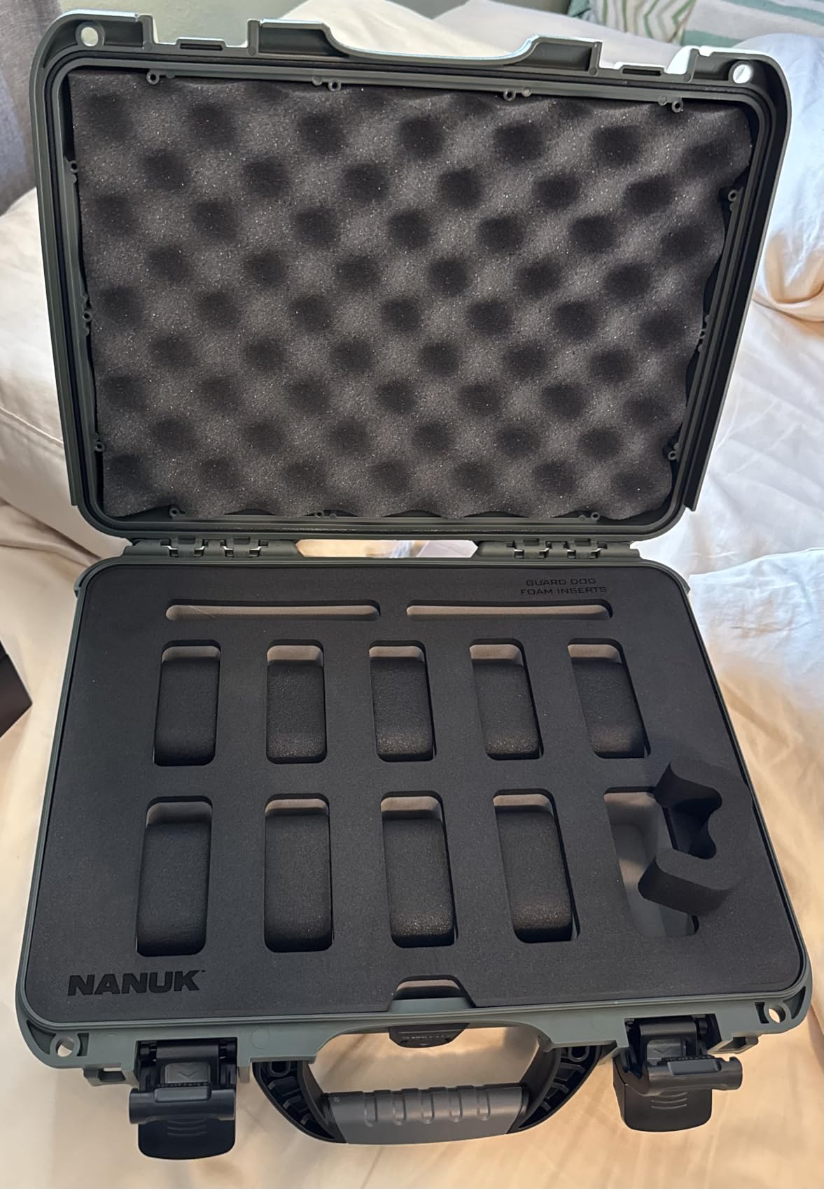NANUK 910 Waterproof Watch Travel Case - 10 Slot Watch Briefcase, Impact-Resistant, Dustproof, Carry-On Approved, Premium Foam Interior, 14.3