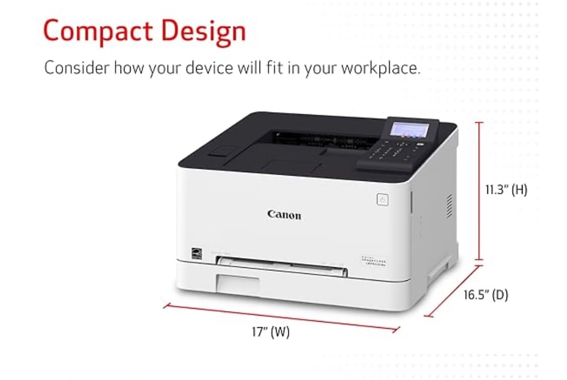 Canon imageCLASS LBP632Cdw - Wireless Duplex Color Laser Printer, Single Function, Home Office, Mobile Ready, 22 PPM Color, White customer photo 2
