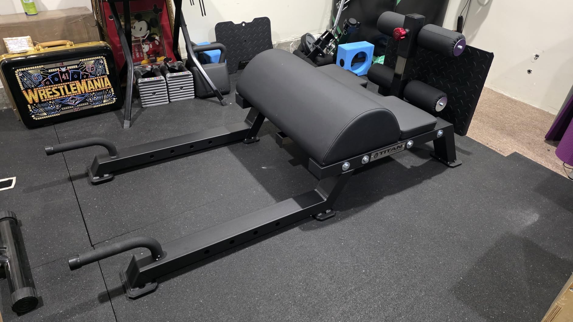 Titan Fitness Adjustable Floor Glute & Hamstring Developer (GHD), Cross Training Workout Lifting Equipment in Home and Commercial Gym customer photo 1