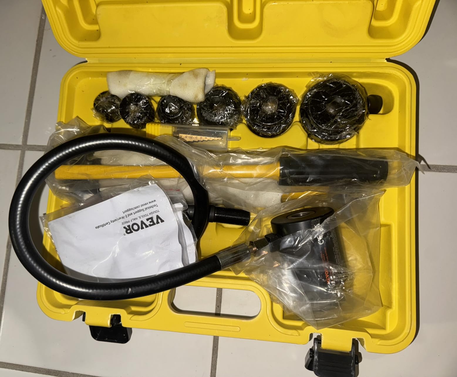 VEVOR 10 Ton Hydraulic Knockout Punch Kit, 1/2