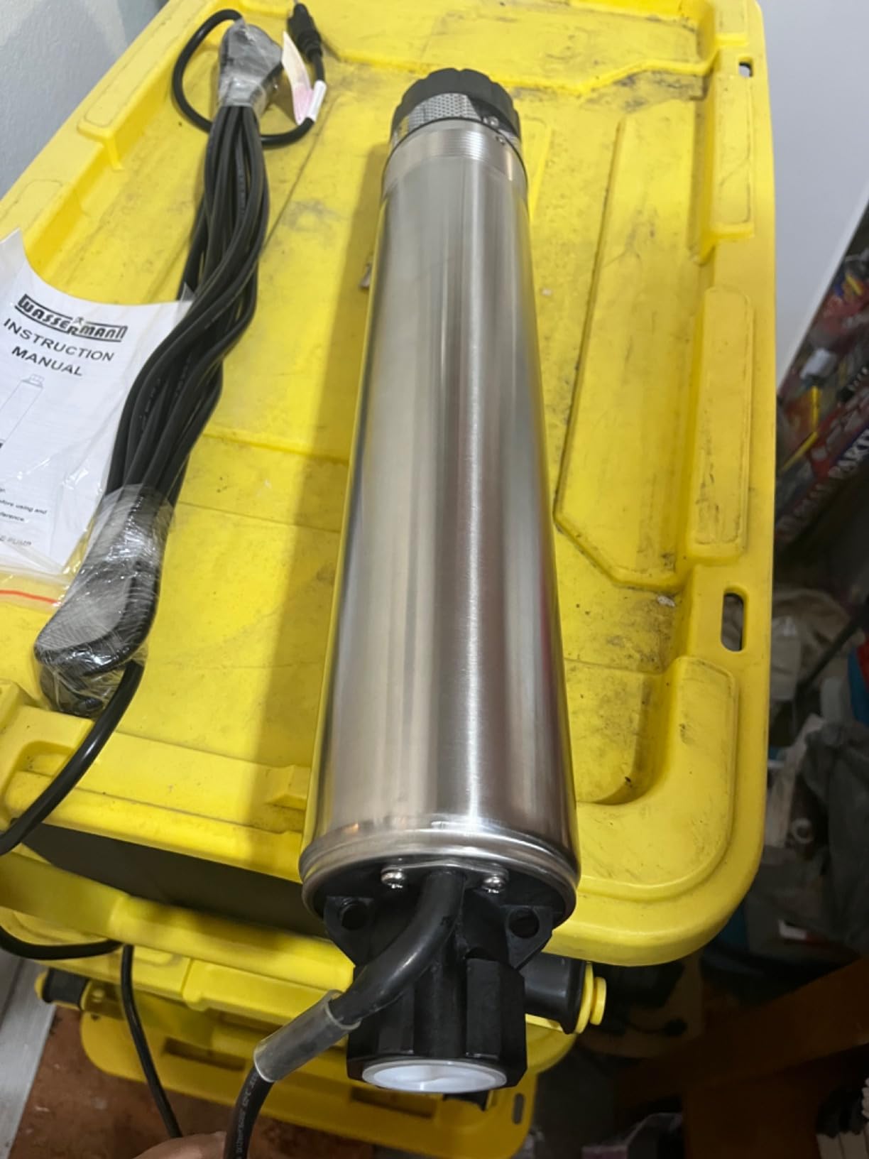 WASSERMANN 4-inch Effluent/Cistern Deep Well Submersible Pump, 1 HP, 115V, 32 GPM, 207ft Head, Stainless Steel customer photo 2