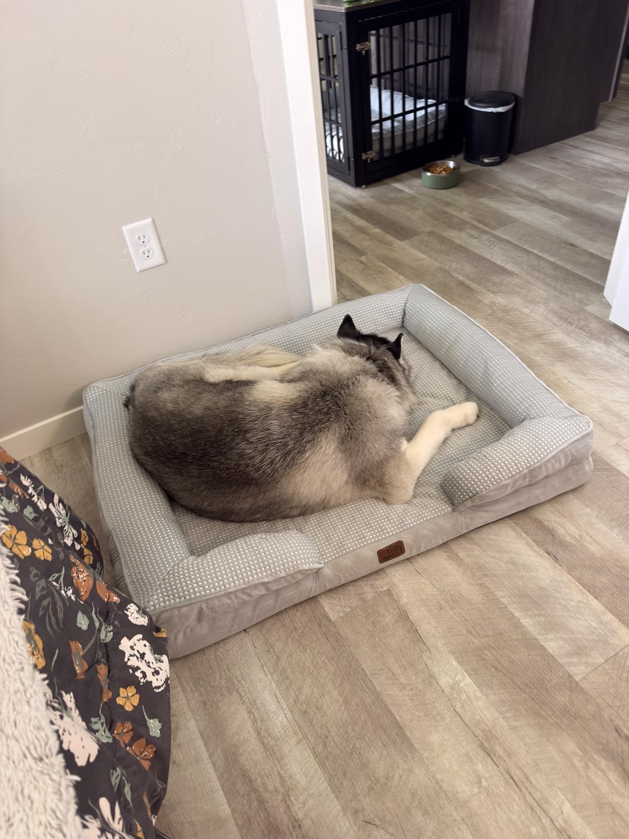 Bedsure L Plus Orthopedic Dog Bed for Large Dogs - Washable Dog Cat Bed Waterproof, L Plus Big Comfort Dogs Couch Sofa with Washable Removable Cover, Pet Bed with Nonskid Bottom, Grey, 38