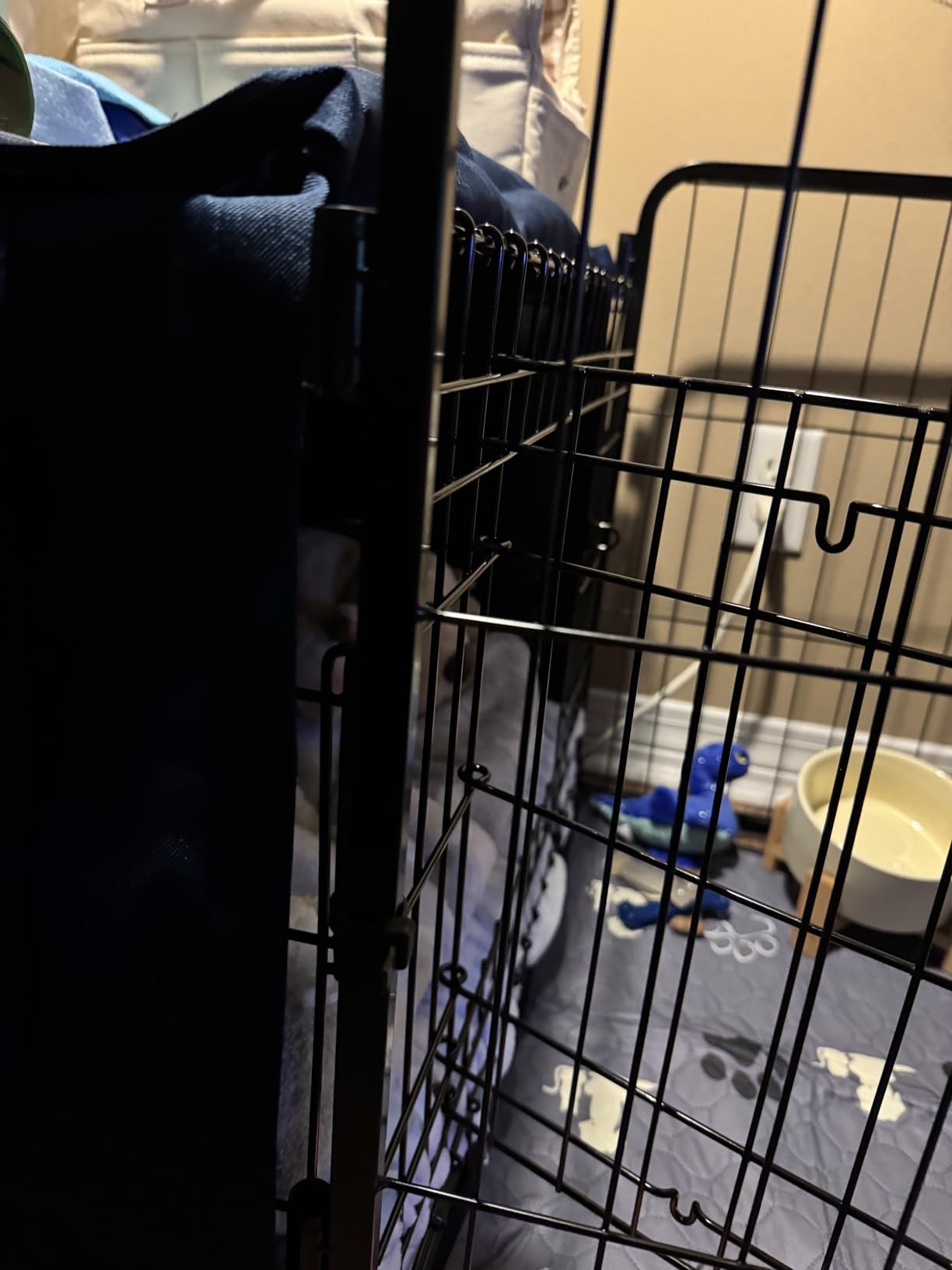 FXW Homeplus Unleashed Indoor Dog Playpen - Stress-Free and Safe Play, Heavy Duty 24 Inch 6 Panels Dog Pen for Puppy and Small Dogs, Black | Patented customer photo 2