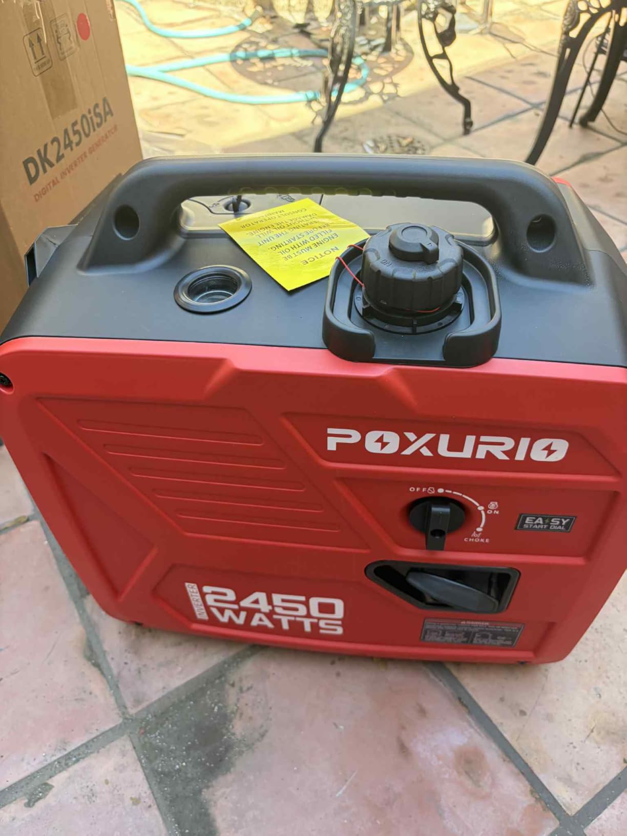 2450-Watt Portable Inverter Generator for Home Use, Super Quiet Small 120V Gas Generator for Camping, 1.6 Gallon Gas Tank for 8.3 Hours Use, EPA Compliant customer photo 2