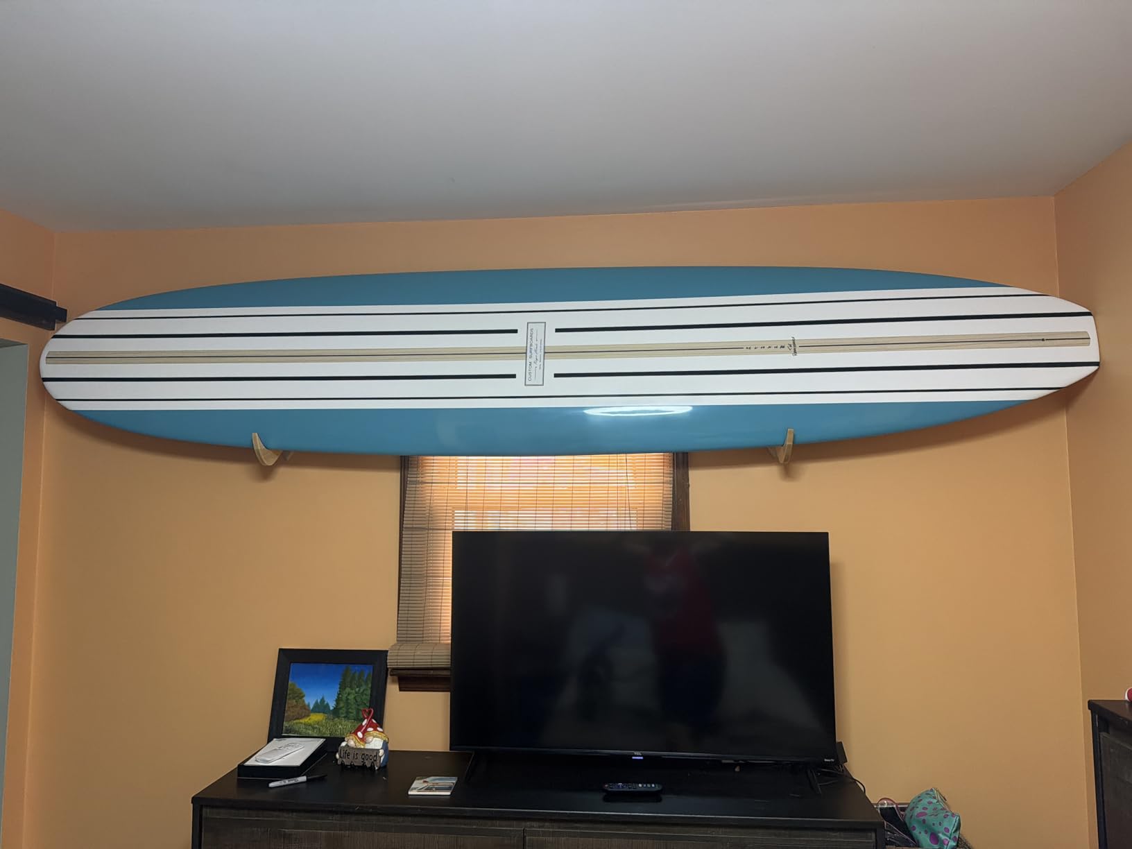 Hang 11 Surfboard Wall Mount - Beautiful Sustainable Wooden Rack, Perfect to Display Your Board, Surf Racks, Horizontal Hanger customer photo 2