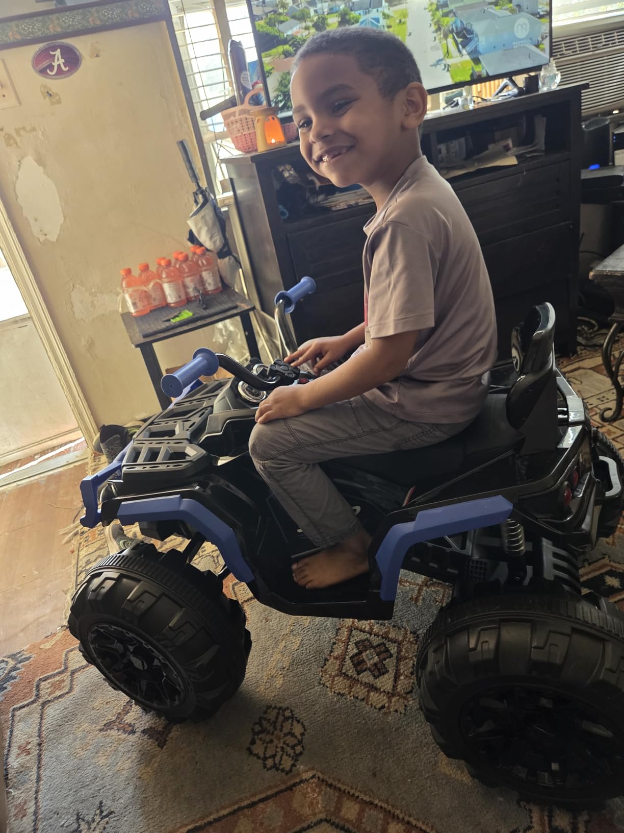 Hikiddo Kids ATV 4 Wheeler, 24V Electric ATV Ride On Toy for Big Kids, 400W Motor, LED Lights - Black customer photo 1