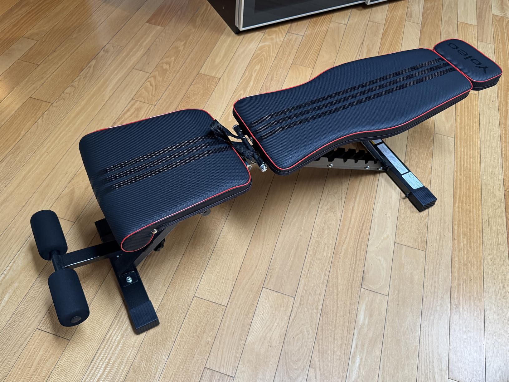 YOLEO Adjustable Weight Bench 827LB - Extended 32.3