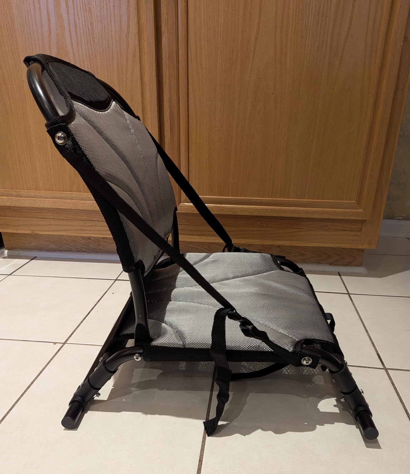Kayak Seats with Back Support, Aluminum Alloy Folding Kayak Seat, Breathable Textile Mesh Fabric Material, Adjustable Universal Paddle Board Seat for Fishing, Inflatable Kayaks, SUP, Canoe customer photo 1