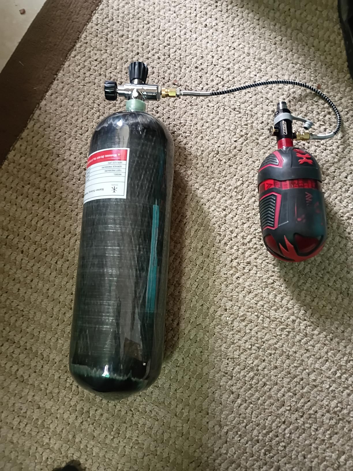 TUXING 4500Psi Carbon Fiber Air Tank 6.8L,Diving Tank 414Cu in 6800CC,High Pressure Composite Cylinder,Pcp Fill Station for Pcp Air Rifle Paintball Scuba customer photo 1