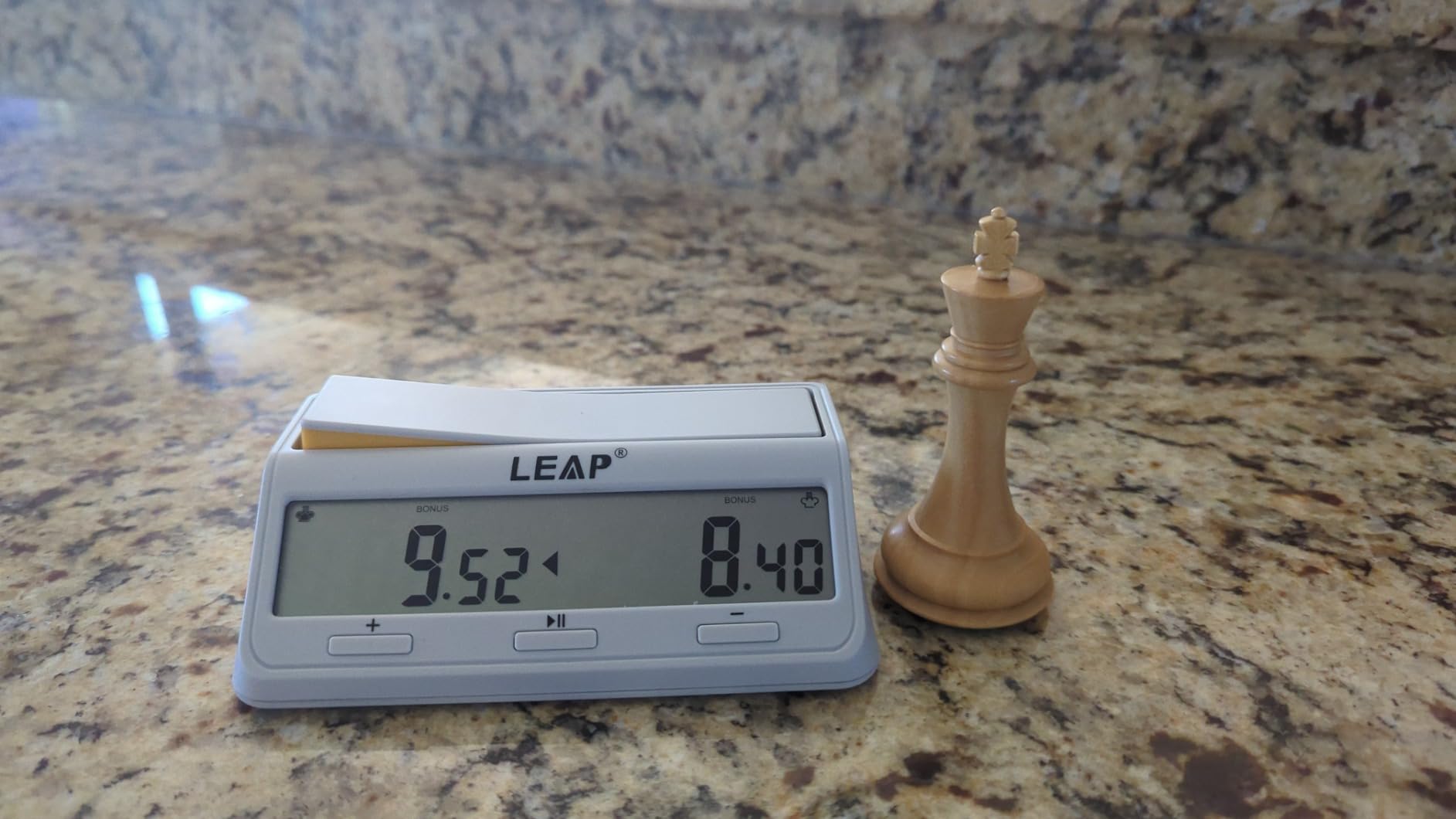 LEAP Chess Clock Digital Chess Timer Advanced for Board Game and Chess Timer with Bonus & Delay Count Down up Alarm Black/Orange customer photo 2