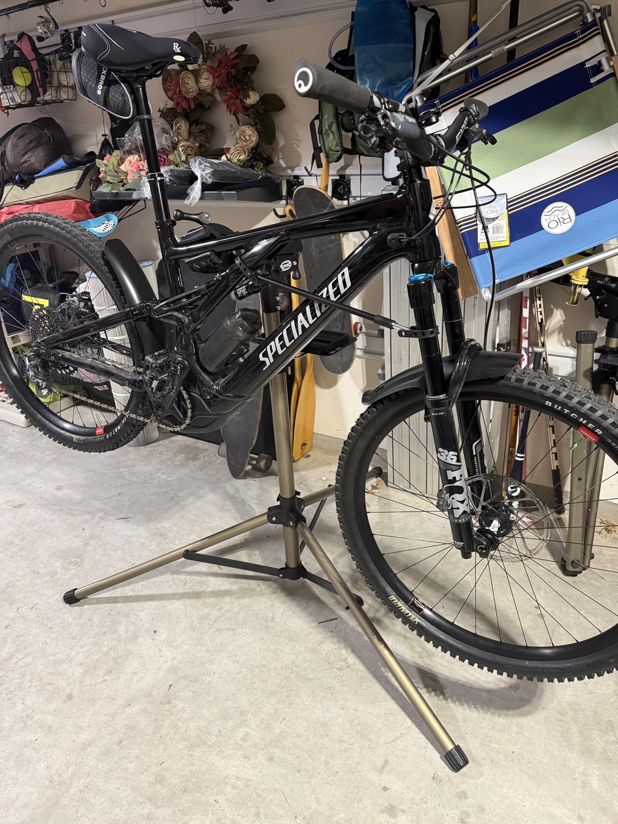 CXWXC Bike Repair Stand 88lbs - E Bike Stand for Maintenance Workstand - Ebike Repair Stand Shop Home Mechanics for Mountain Bike and Road Bike (Max. 88lbs) customer photo 1
