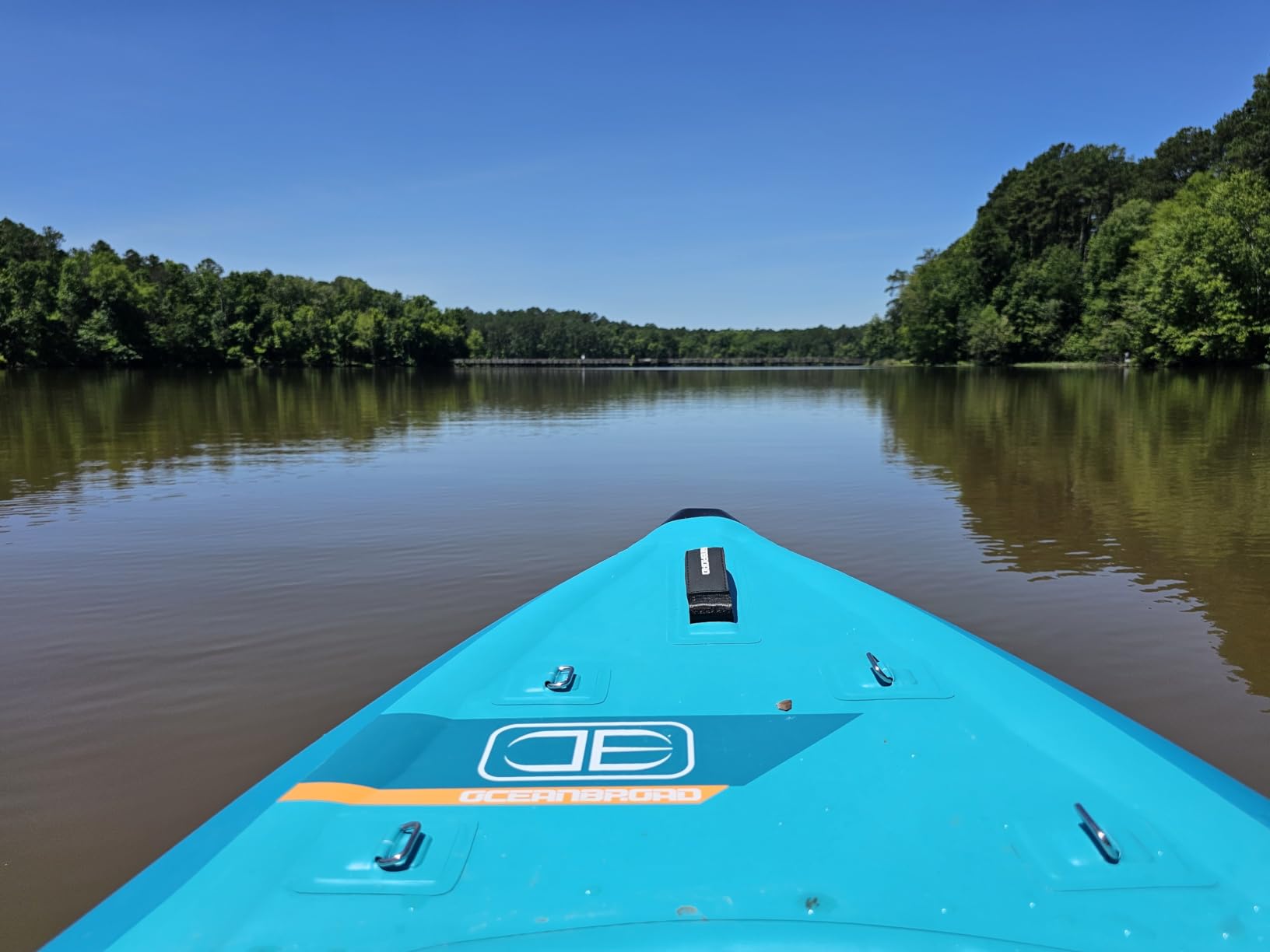 OCEANBROAD Inflatable Sit-in Kayak(NO HIN), 1 Person/2 Person Blow Up Kayak for Adults with Paddle, Kayak Seat, Pedal, Hand Pump and Bag, Blue/Sky Blue customer photo 2