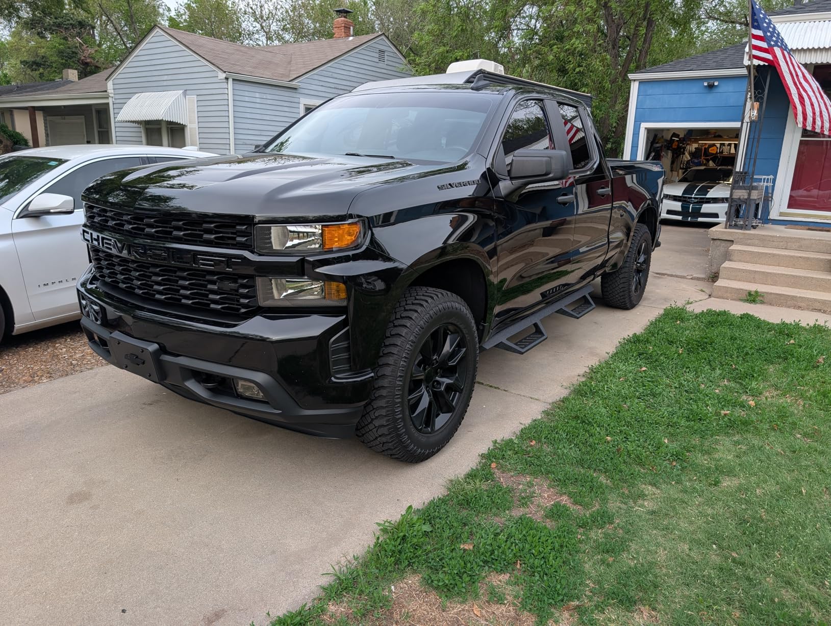Tyger Auto LanderX Running Board Compatible with 2019-2026 Chevy Silverado GMC Sierra 1500; 2020-2026 2500 3500HD | Crew Cab | TG-LX3C82318 | Drop Step Side Step Rail Nerf Bars customer photo 1