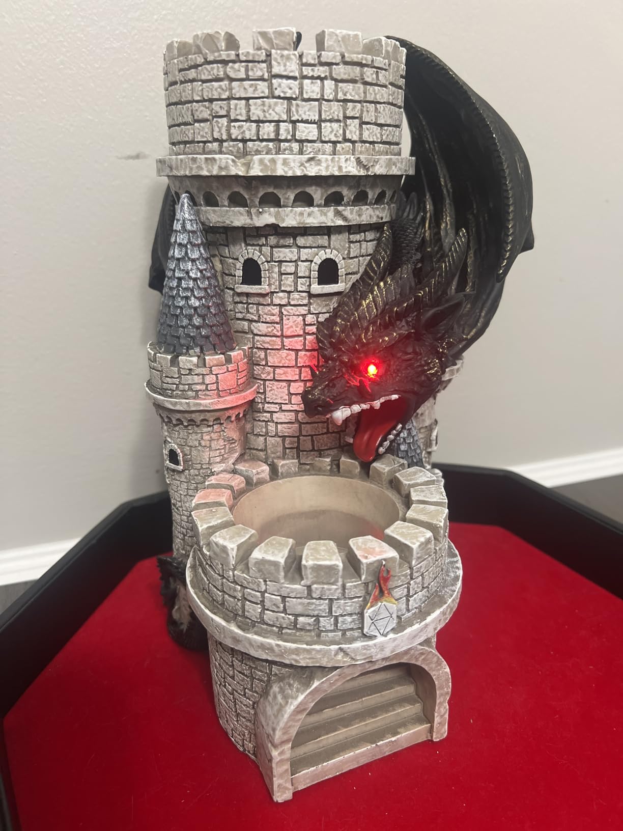 Forged Dice Co. Dragon's Keep Dice Tower - Hand Painted Dice Rolling Tower Castle with LED Lights, Made from Heavy Duty Resin customer photo 2