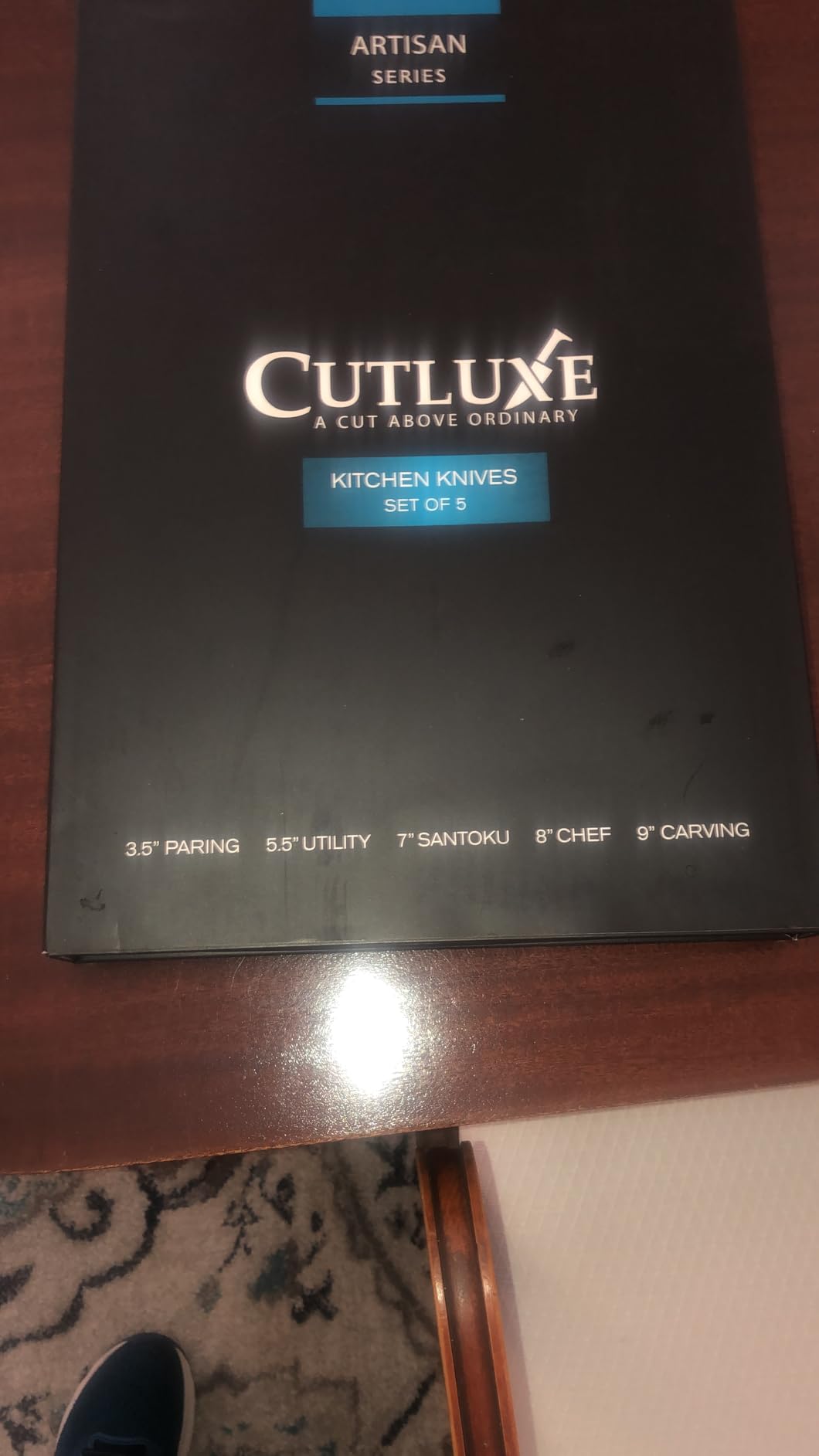 Cutluxe Kitchen Knives, 5 Pcs Chef's Knife Set - Razor Sharp German Steel, Full Tang, Ergonomic Handles - Artisan Series customer photo 1