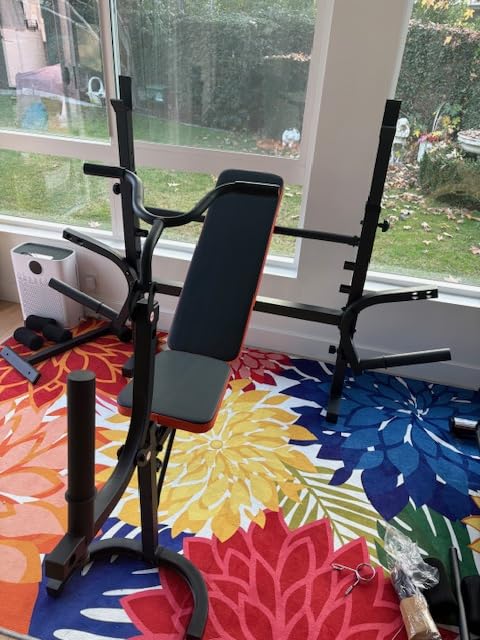 XDDIAS Weight Bench, 770LBS Bench Press Set with Leg Extension, 6 in 1 Olympic Weight Bench for Home Gym, Adjustable Workout Bench with Rack & Preacher Pad, Flat Incline Bench for Weight Lifting customer photo 2