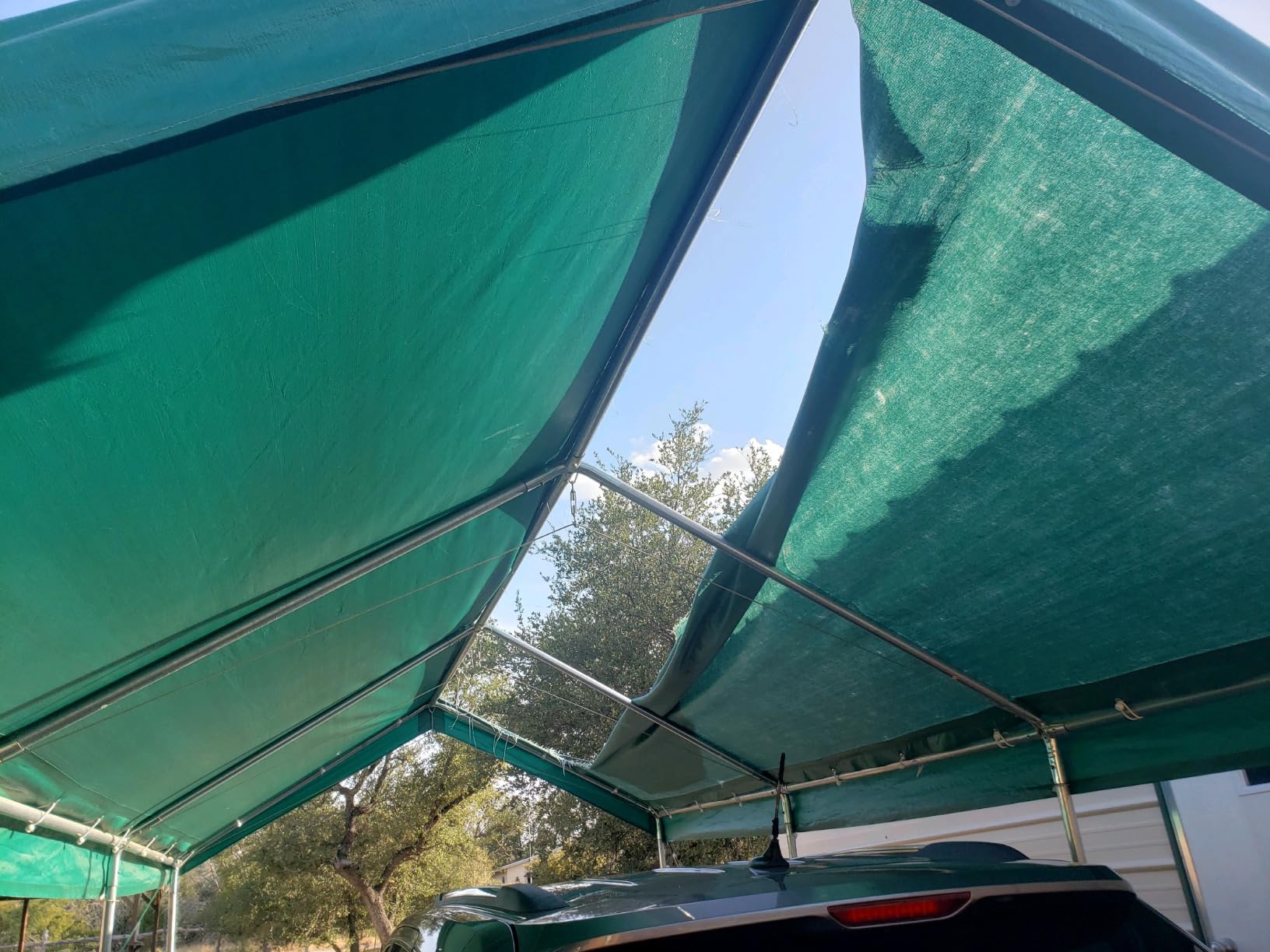Quictent 10x20 ft Heavy Duty Carport Canopy Galvanized Car Tent Outdoor Garage Boat Shelter with Reinforced Structure, with Hanging Edge - Gray customer photo 1